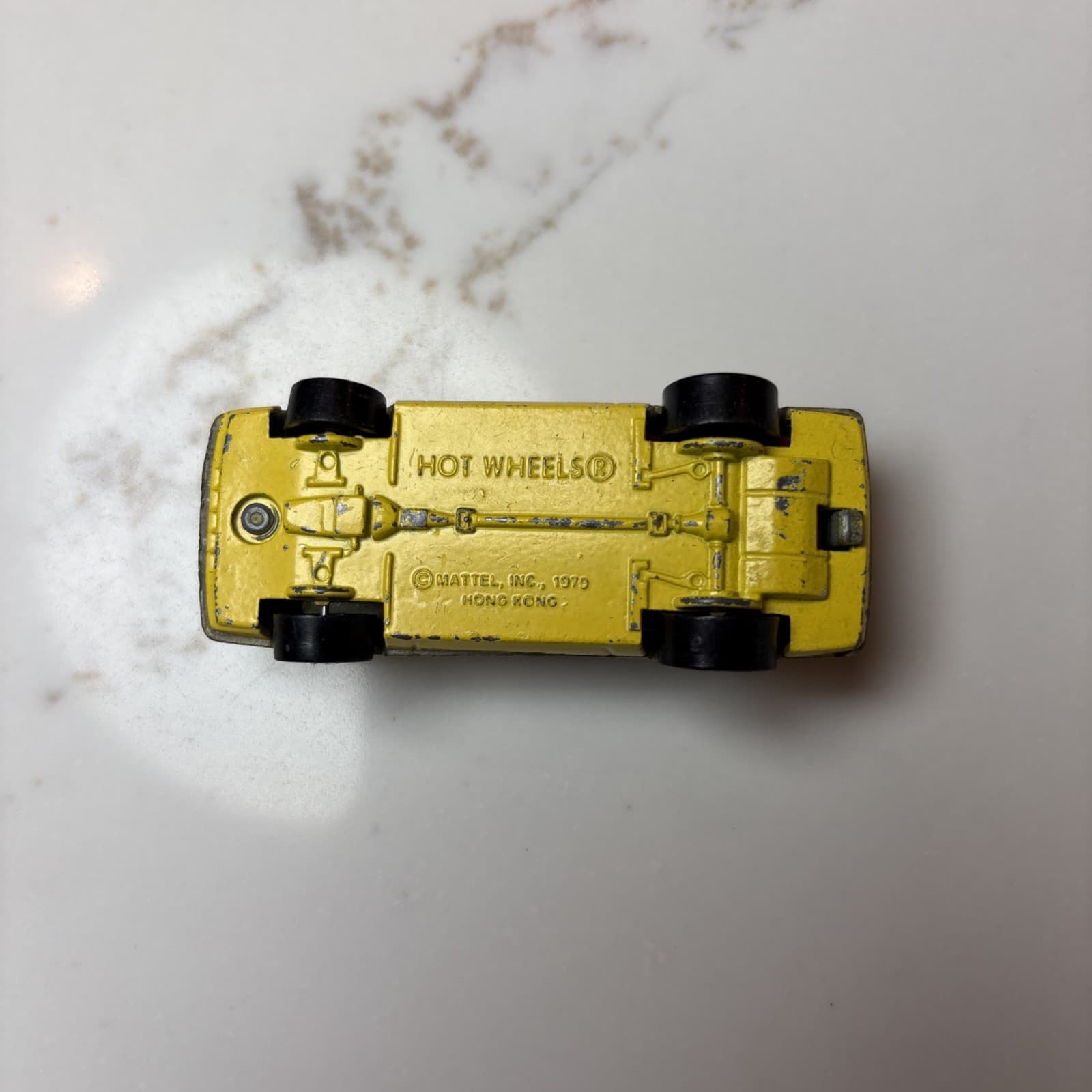 1979 Wheels Turbo Mustang Cobra Yellow Blackwall Hong Kong 1/64 - Thumbnail 5