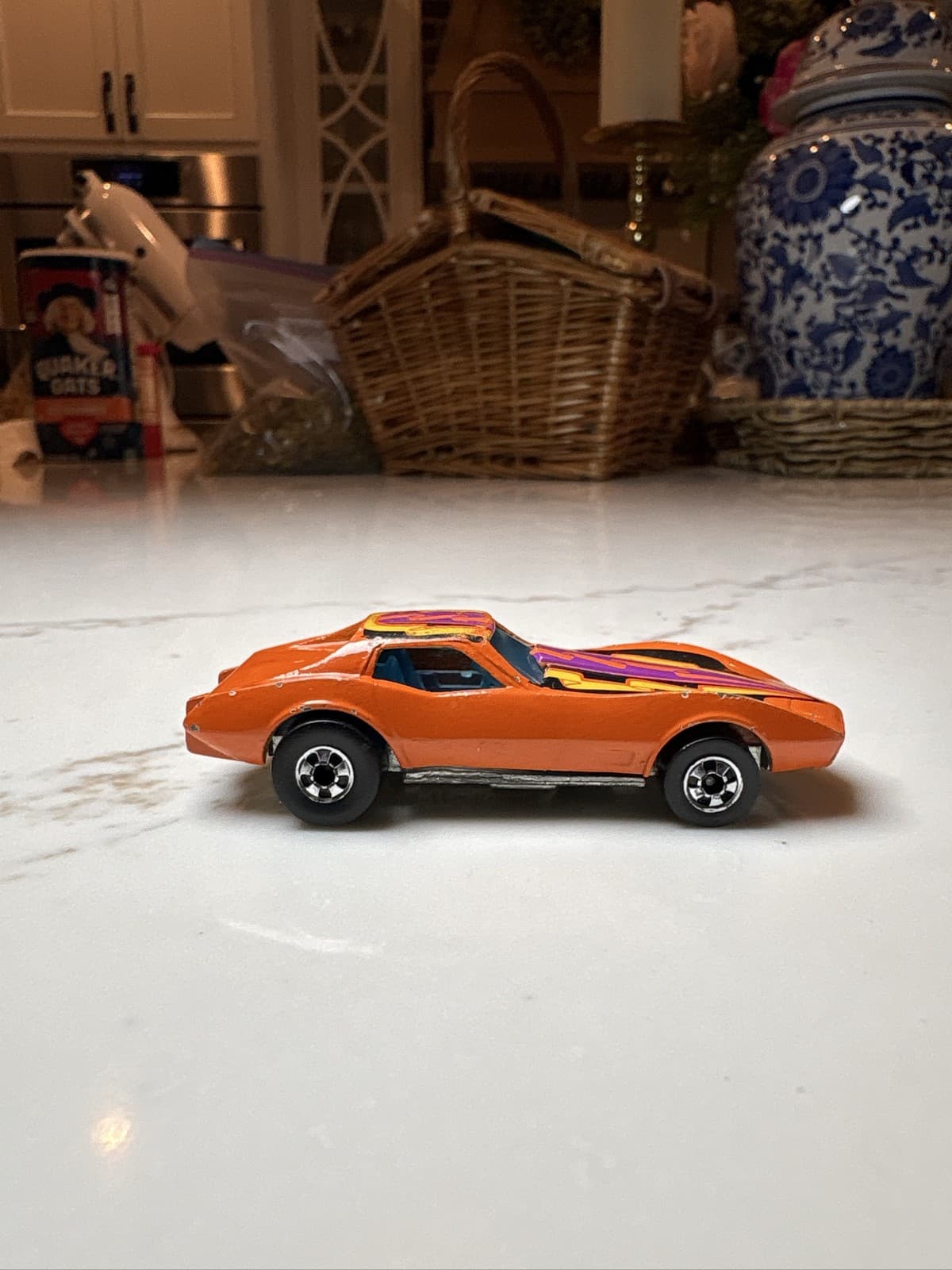 1975 Mattel Wheels Chevy Corvette Stingray Orange Diecast Car Blackwall