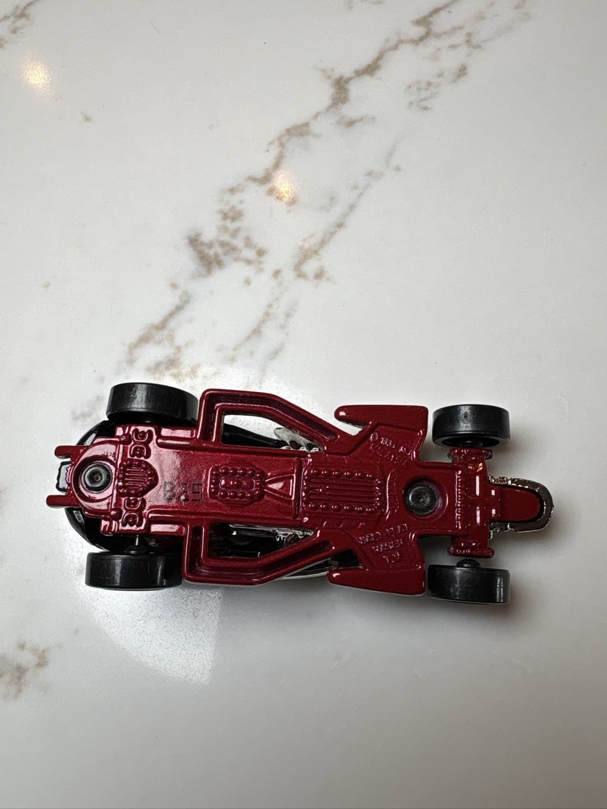 1996 Wheels Salt Flat Racer Black & Maroon Diecast 1:64 Scale Car - Thumbnail 5