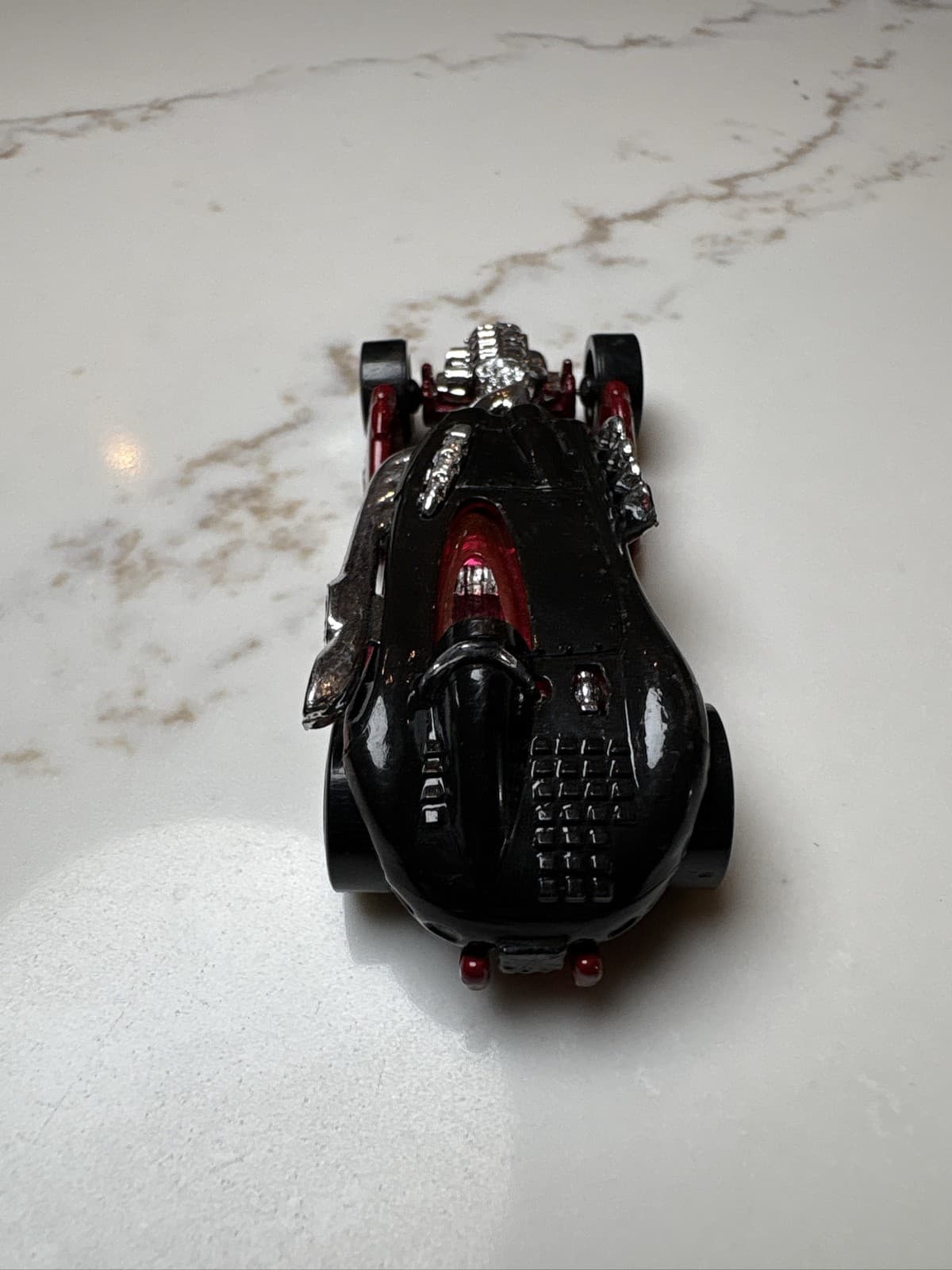 1996 Wheels Salt Flat Racer Black & Maroon Diecast 1:64 Scale Car - Thumbnail 4
