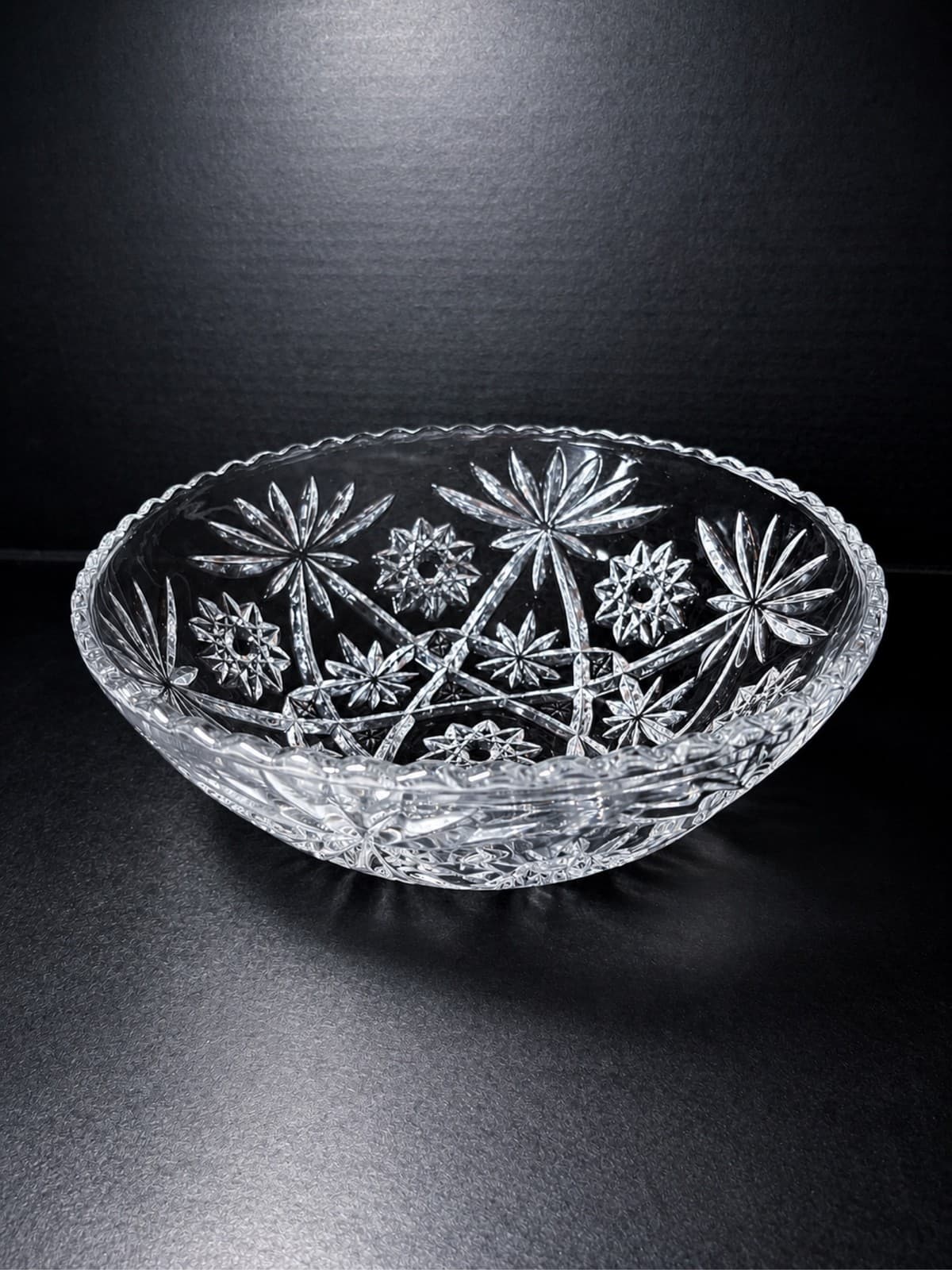Anchor Hocking Early American Prescut EAPC Star of David Glass Bowl - Thumbnail 7