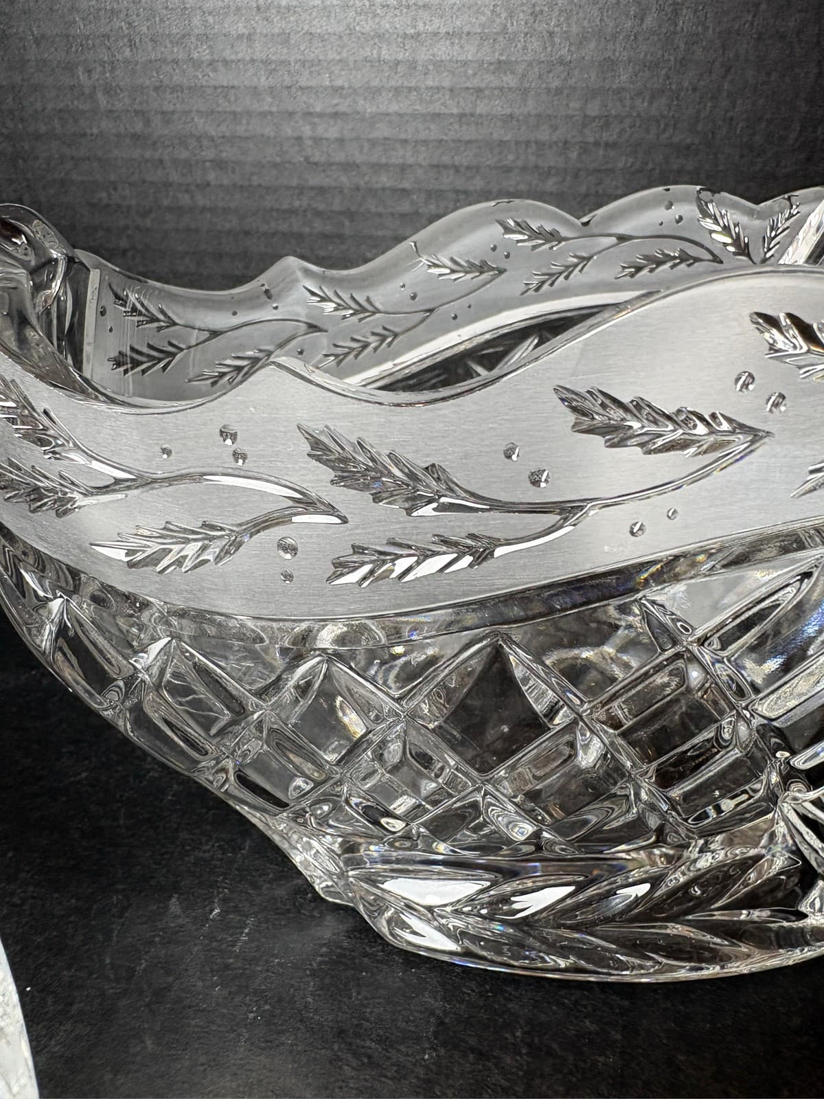Gorham Crystal Holiday Traditions Christmas Sleigh Creamer Sugar 3 Pc Set - Thumbnail 7