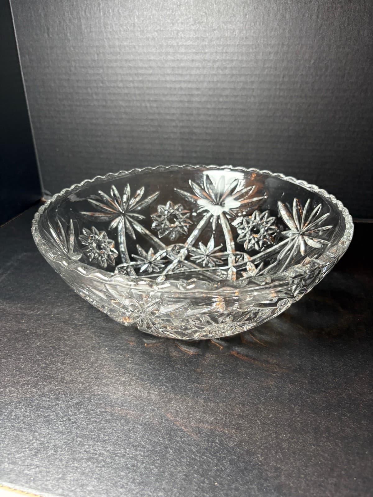 Anchor Hocking Early American Prescut EAPC Star of David Glass Bowl - Thumbnail 6