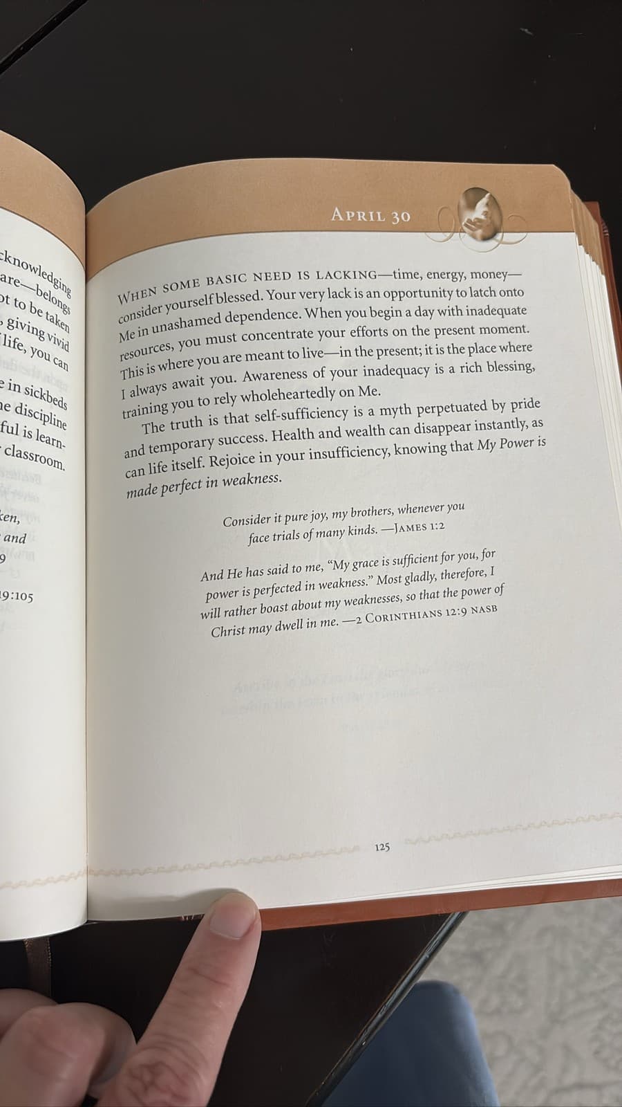 Jesus Calling: 365 Day Devotional by Sarah Young - Brown Leathersoft - Thumbnail 3