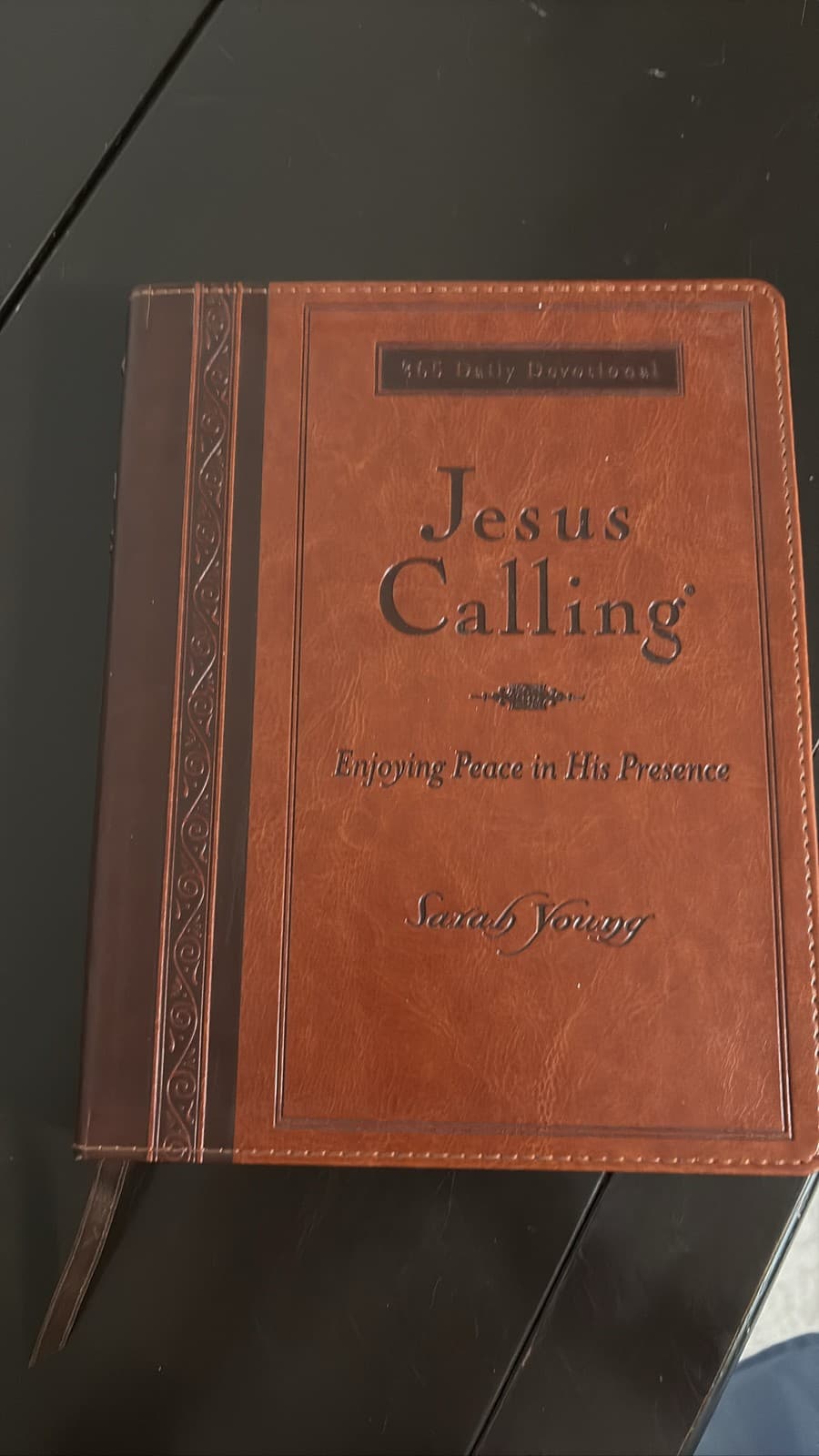 Jesus Calling: 365 Day Devotional by Sarah Young - Brown Leathersoft