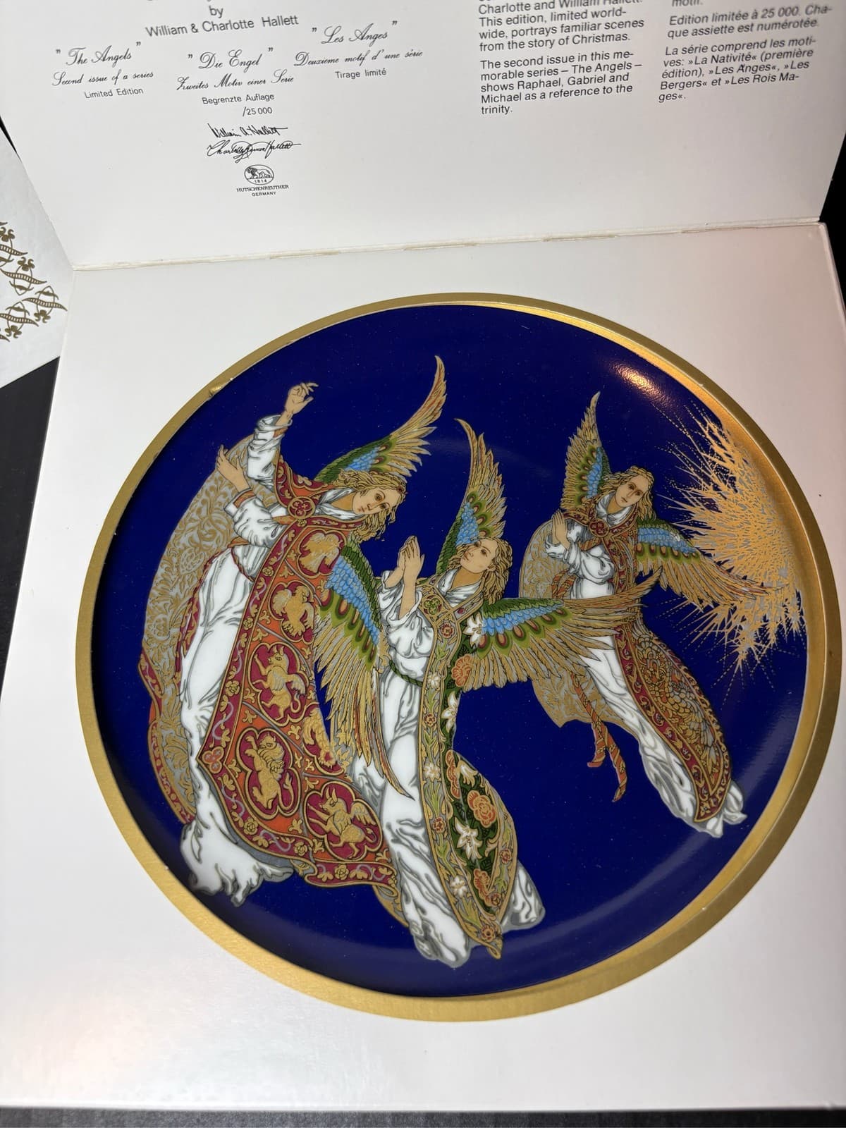 Hutschenreuther The Angels Plate William Charlotte Hallett Germany In Box