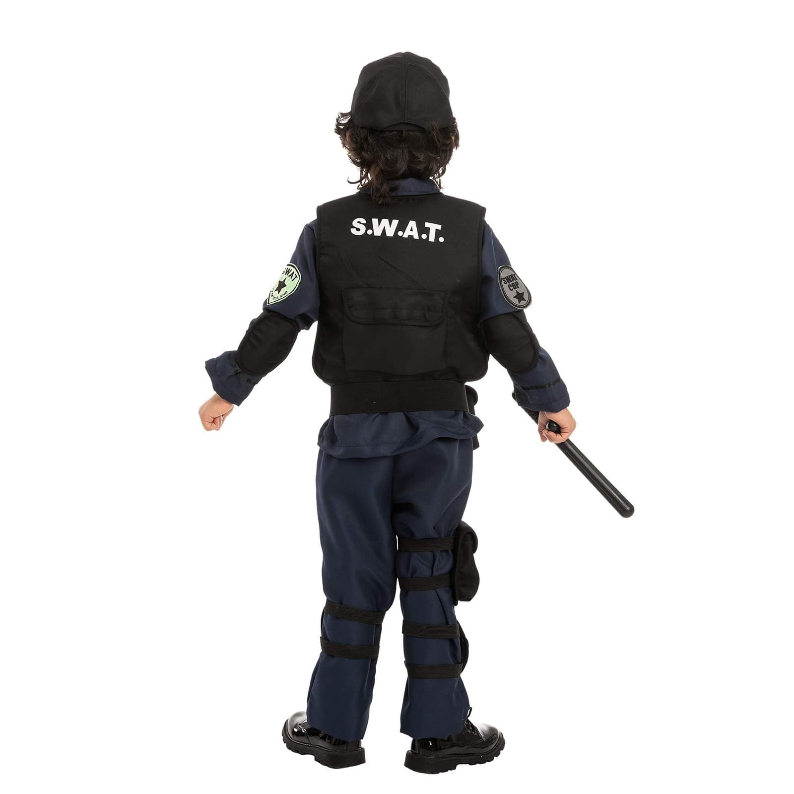 Kids S.W.A.T. Police Officer Halloween role play, Cosplay Dress up Costumer - Thumbnail 3