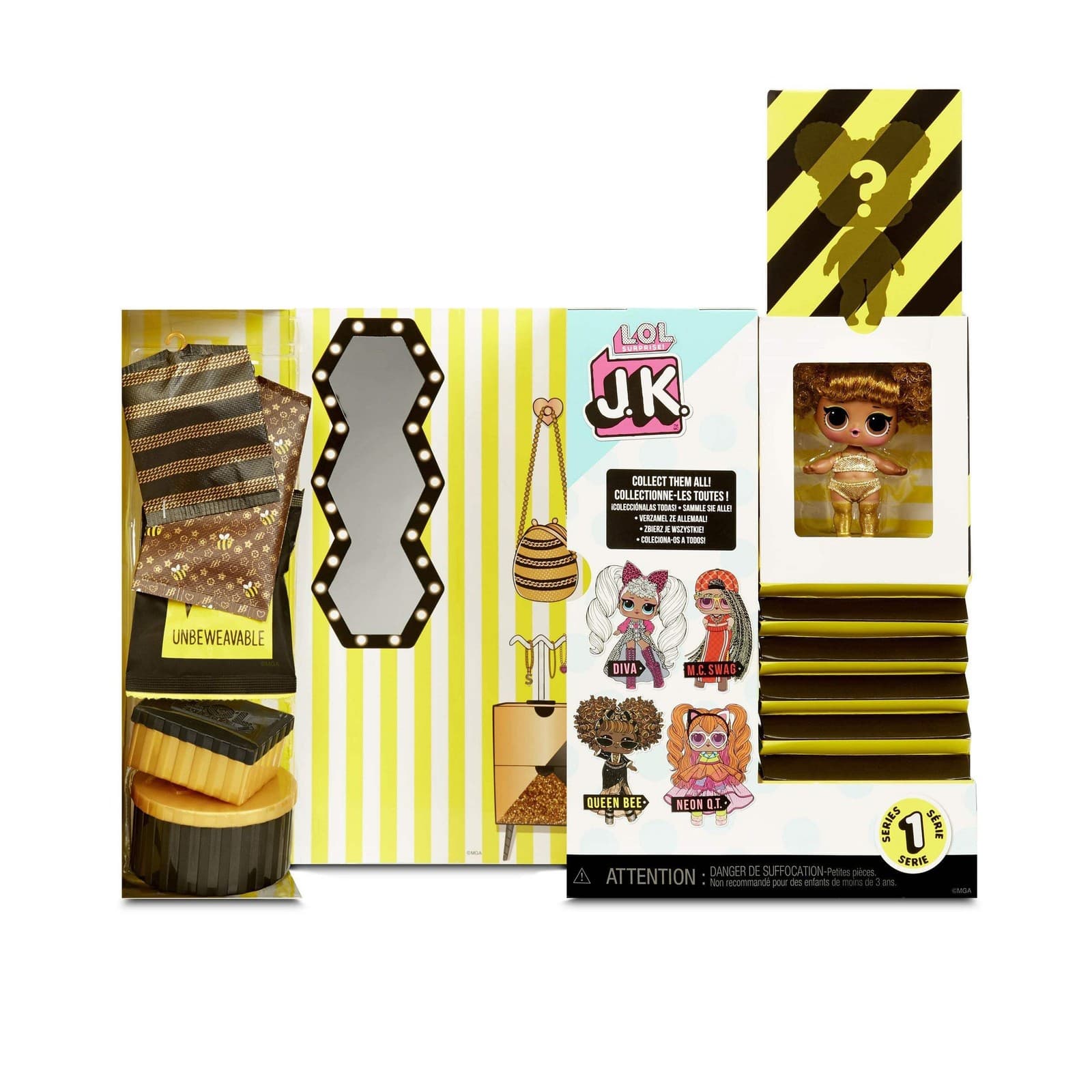 L.O.L. Surprise! JK Mini Fashion Doll Queen Bee with 15 SurprisesI - Thumbnail 5
