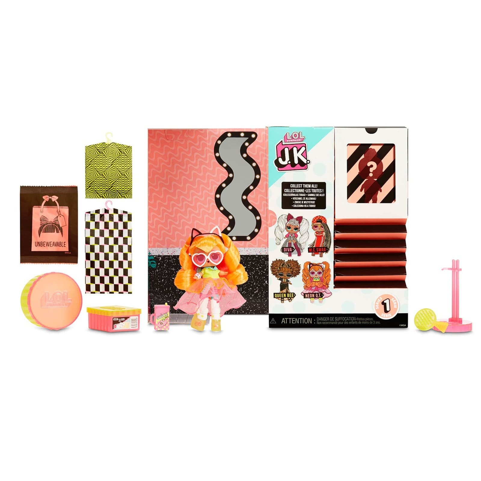 L.O.L. Surprise! JK Neon Q.T. Mini Fashion Doll with 15 Surprises - Thumbnail 2