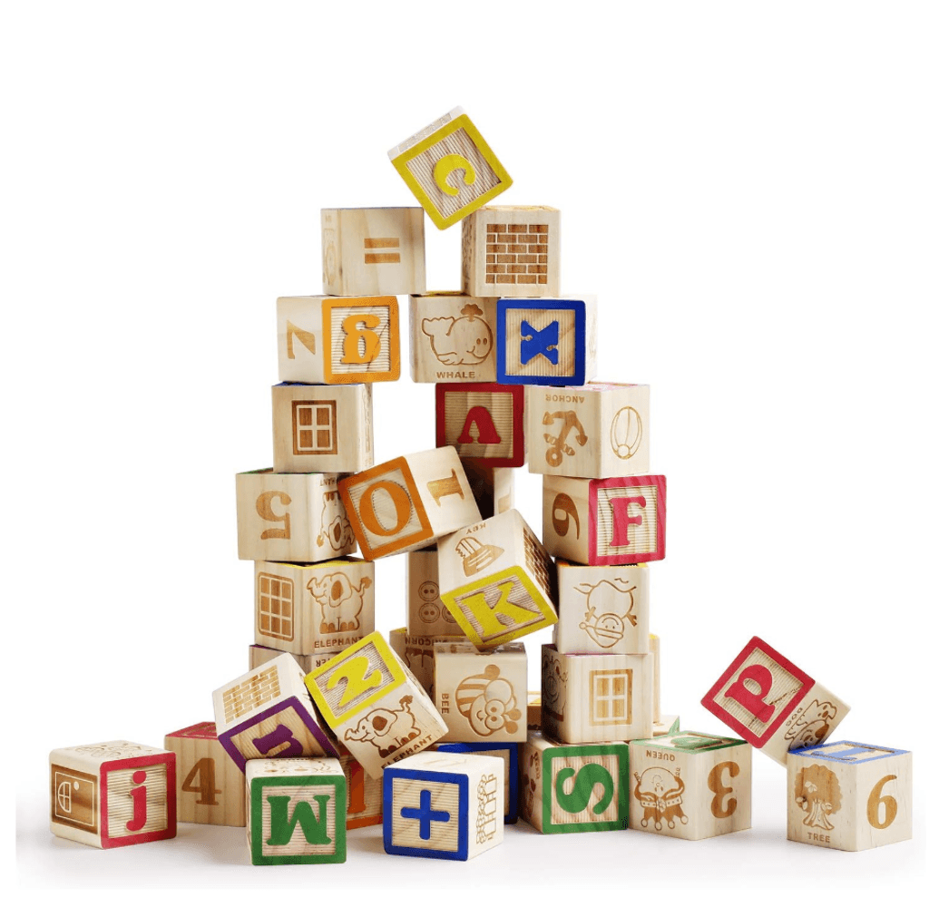 SainSmart Jr. Wooden ABC Blocks 40PCS Stacking Blocks