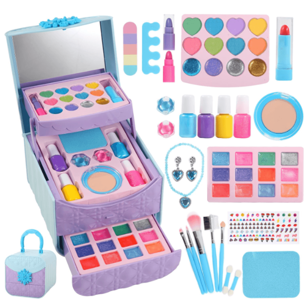 Frozen 49pcs Kids Makeup Kit for Pretend Play- Non-Toxic