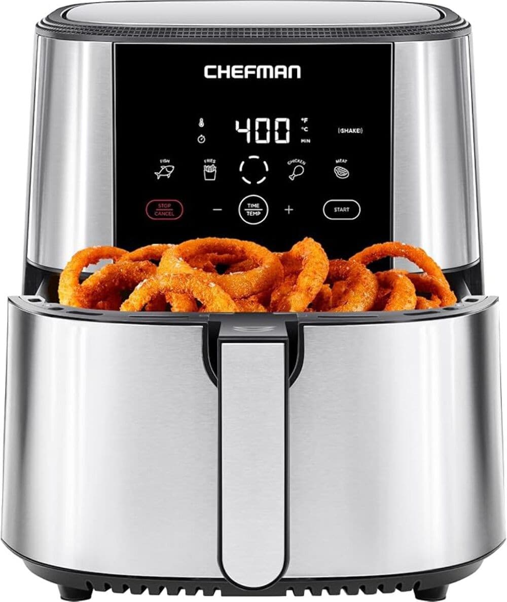 Chefman TurboFry® Touch Air Fryer, XL 8-Qt Family Size, One-Touch Digital Contro