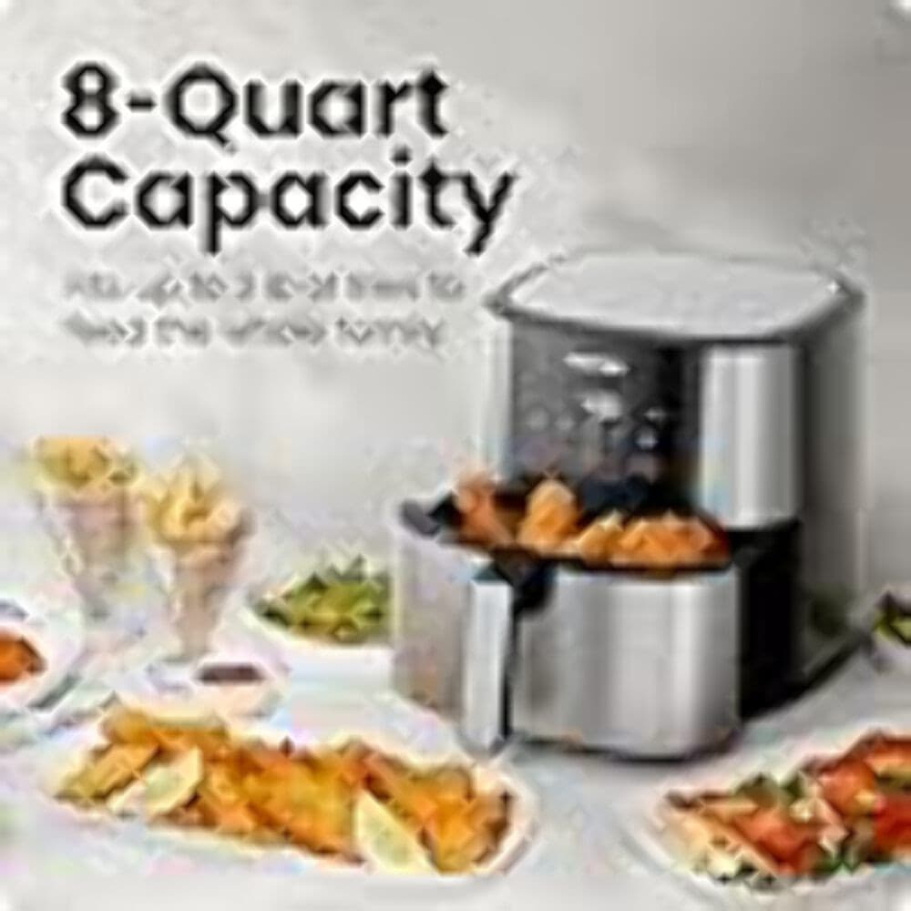 Chefman TurboFry® Touch Air Fryer, XL 8-Qt Family Size, One-Touch Digital Contro - Thumbnail 3
