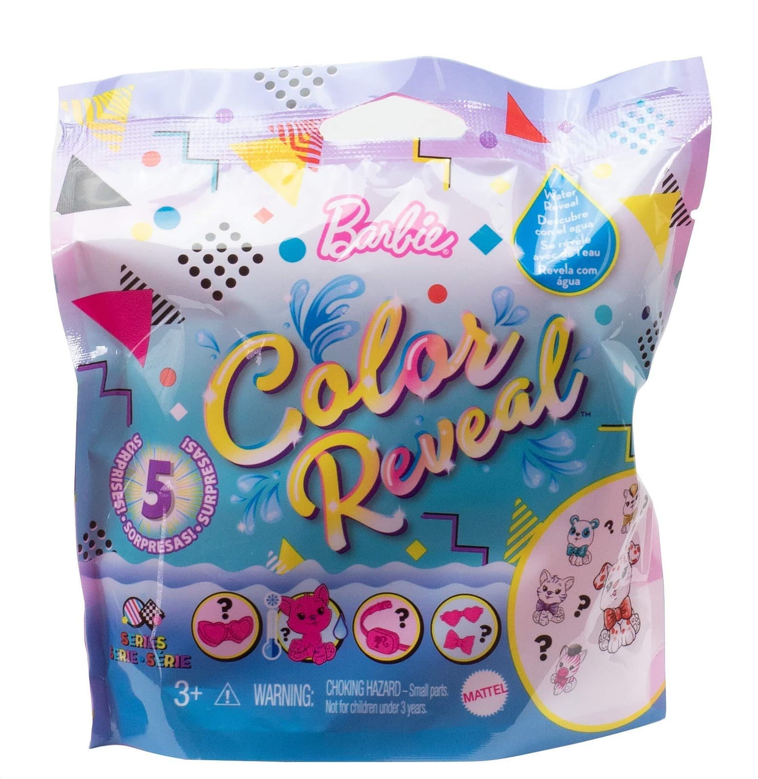 Barbie Mattel Color Reveal Pets Monochrome Series, One Surprise Color Reveal - Thumbnail 2