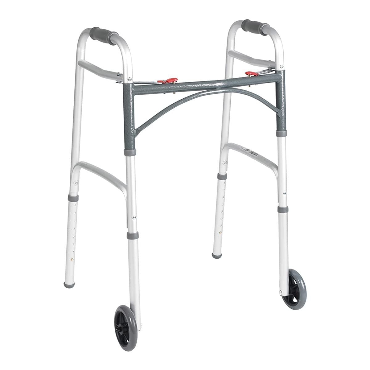 Drive Medical Deluxe - Walker two button folding w/ 5" wheels