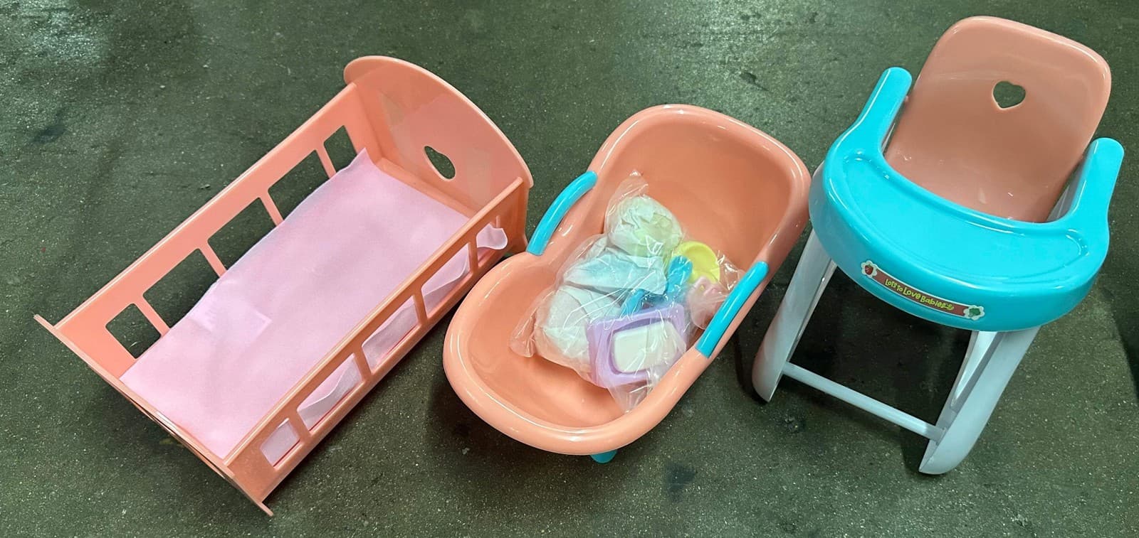 JC Toys Deluxe Doll Accessory Bundle | High Chair, Crib, Bath and Extra Accessor - Thumbnail 2