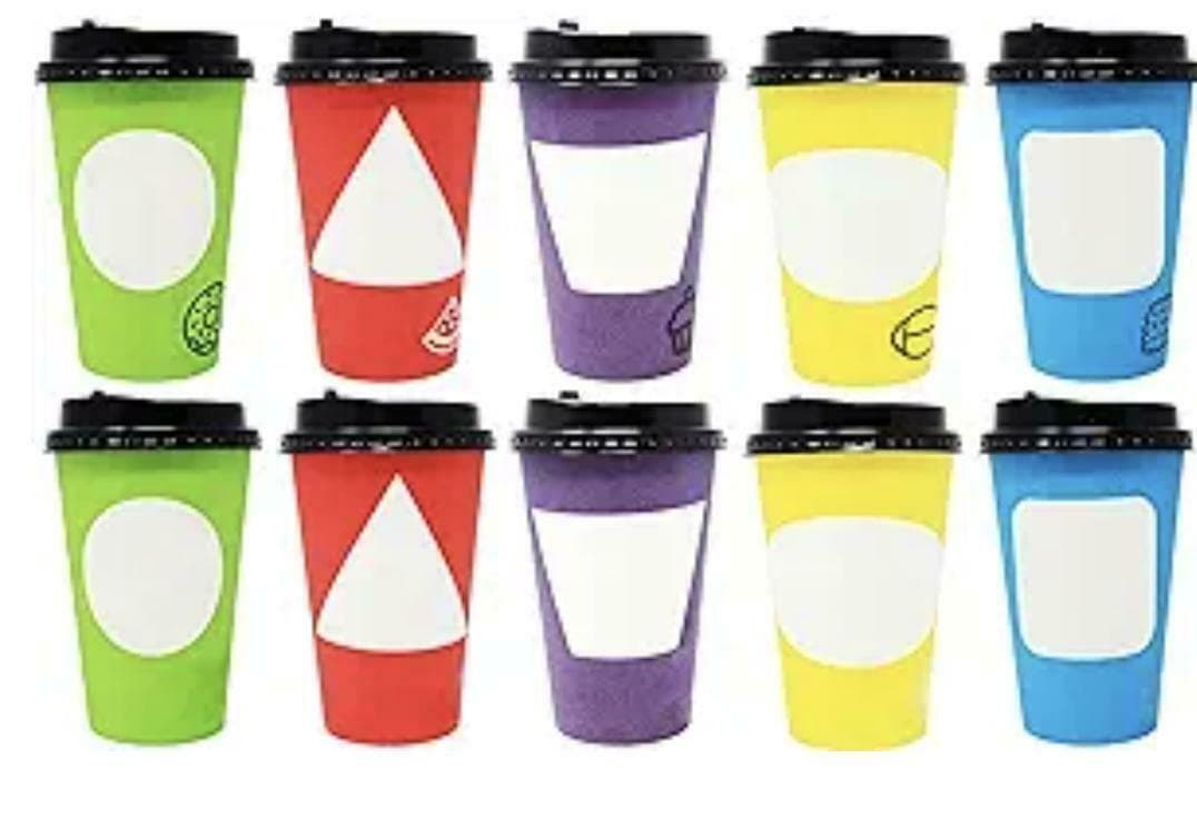 70 piece youngever colorful coffee paper cup set