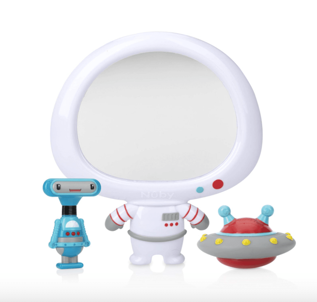 Nuby Astronaut Mirror Baby Bathtub Toy Set - 3-Piece