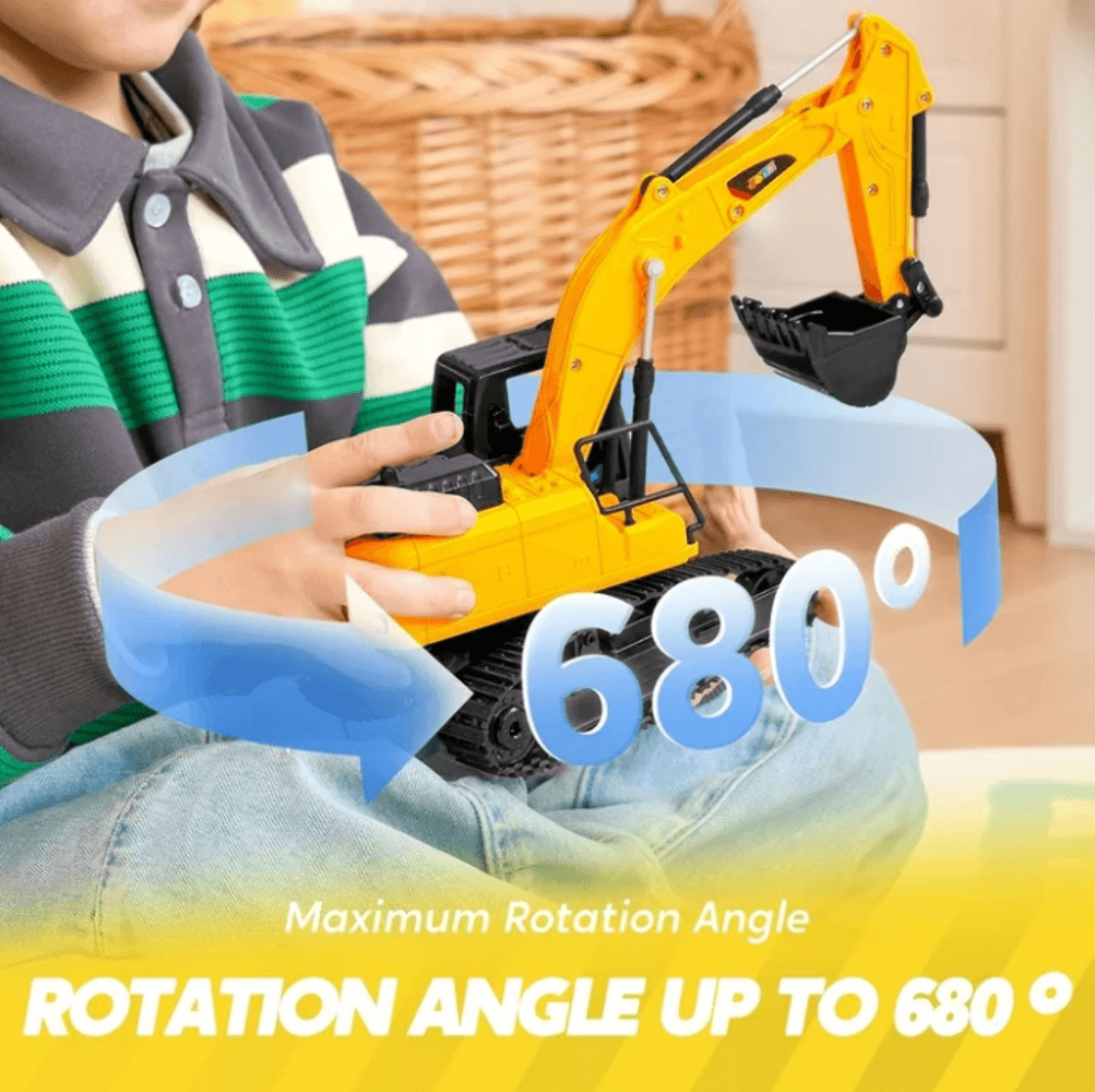 Remote Control Excavator Construction Toy - Thumbnail 4