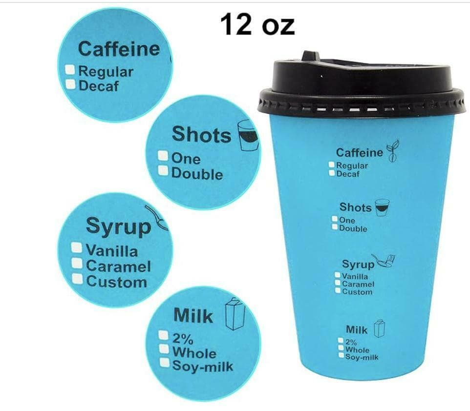 70 piece youngever colorful coffee paper cup set - Thumbnail 2