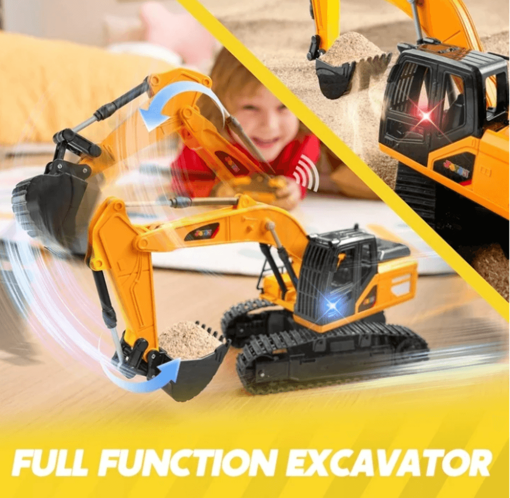 Remote Control Excavator Construction Toy - Thumbnail 3