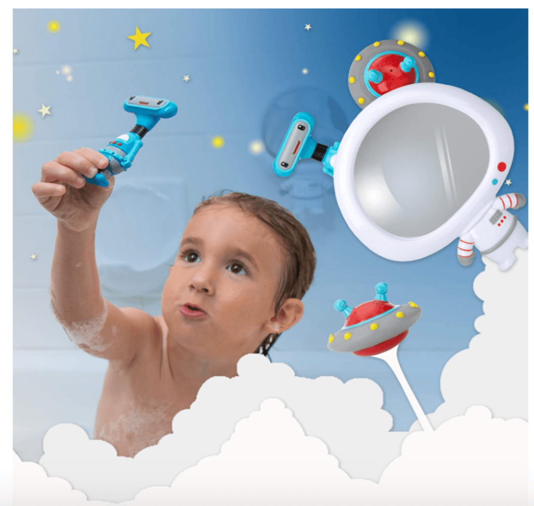 Nuby Astronaut Mirror Baby Bathtub Toy Set - 3-Piece - Thumbnail 2