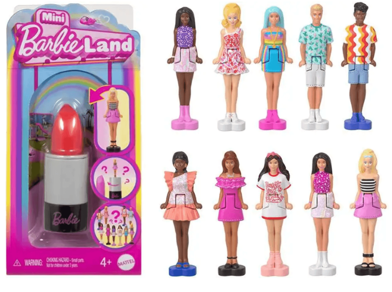 Mini Barbie Land Fashionistas 1.5-Inch Mystery Pack Lipstick / Polish [1 RANDOM - Thumbnail 2