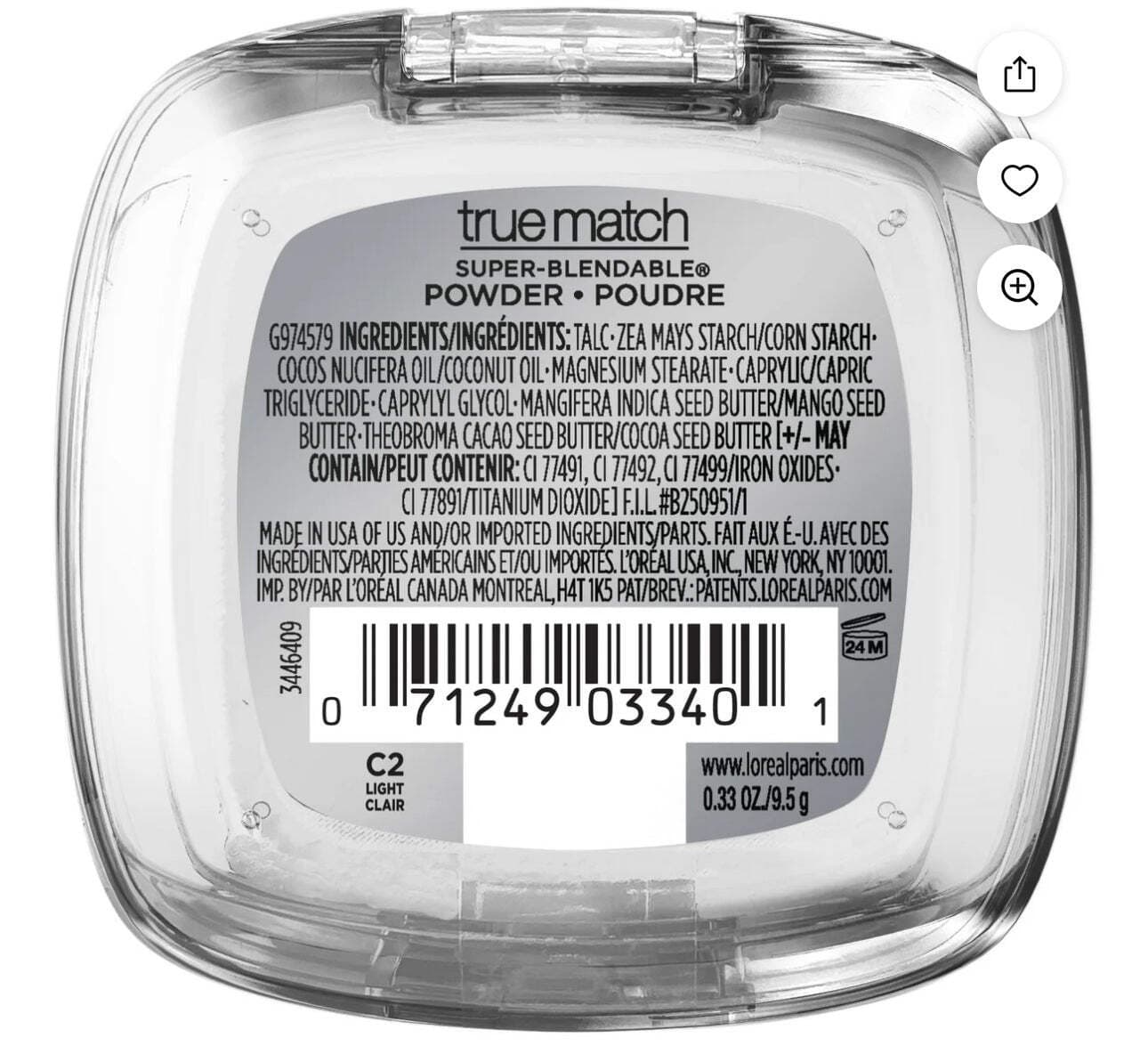 L'Oreal Paris True Match Super Blendable Oil Free Makeup Powder, Natural Ivory, - Thumbnail 2