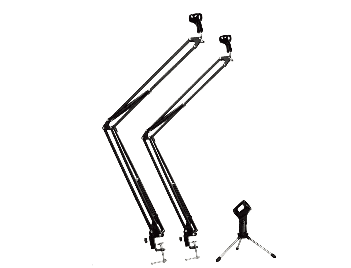 ChromaCast Scissor Arm Mic Stand 28" and 38" Pack | Professional Microphone Boom