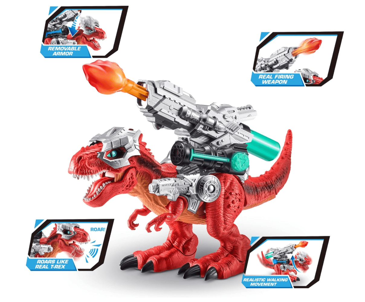 Robo Alive Dino Wars Mega-Rex Realistic Walking Battle Dinosaur w/ Armor - Thumbnail 2