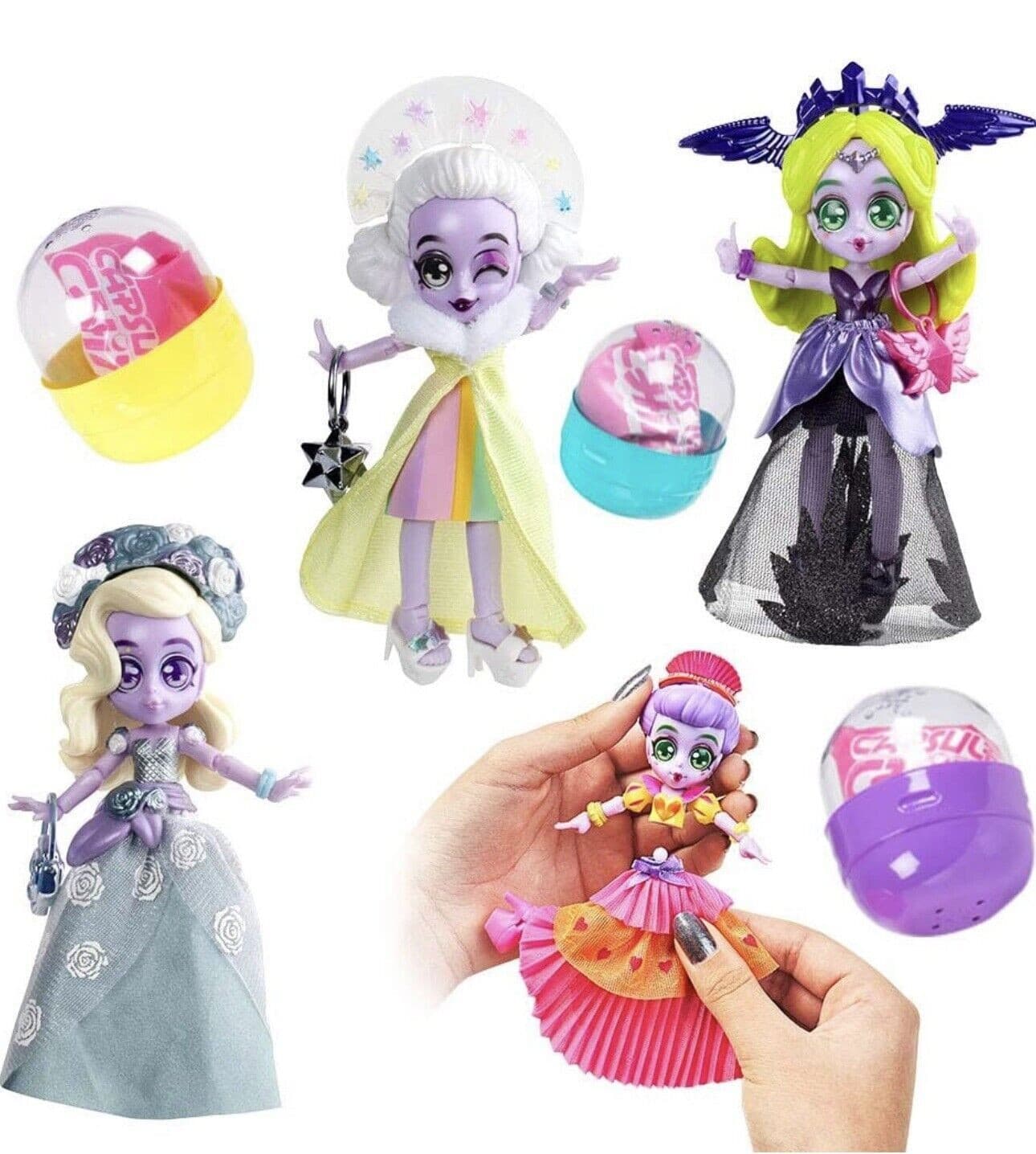 Capsule Chix Ultimix 4 Pack, 4.5 inch Small Doll with Capsule Machine NEW - Thumbnail 2
