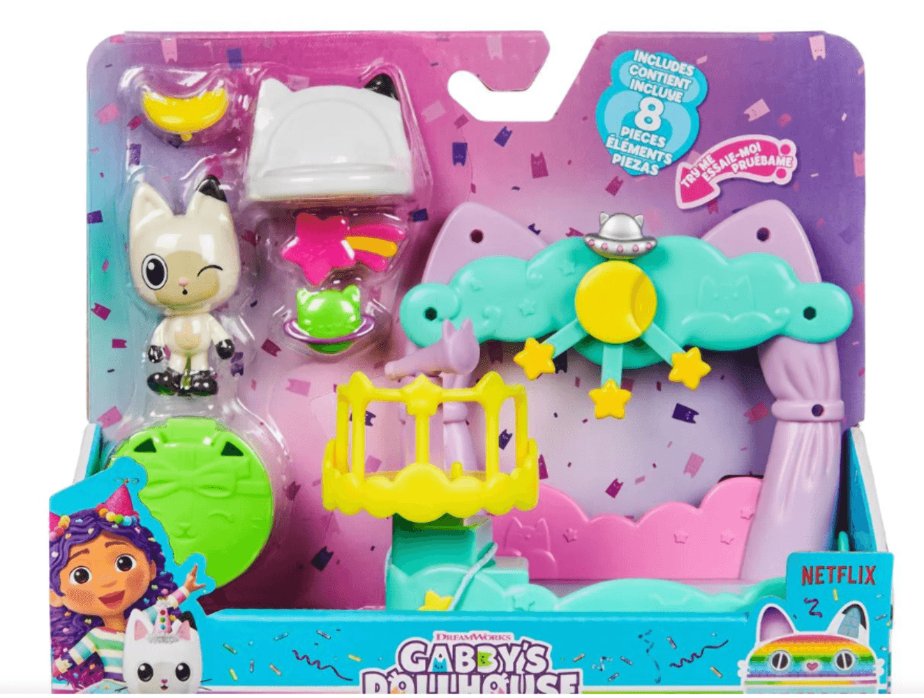 Gabby's Dollhouse Cakey’s Fruit Smoothie Balcony Playset - Thumbnail 2