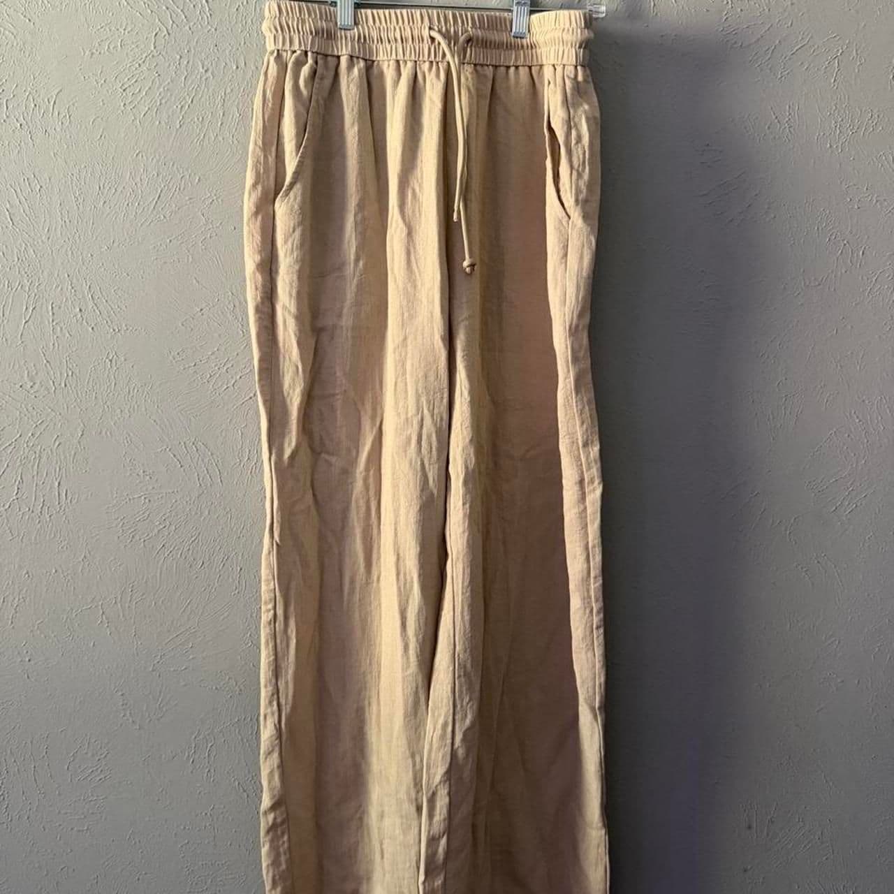 Halara tan linen pants