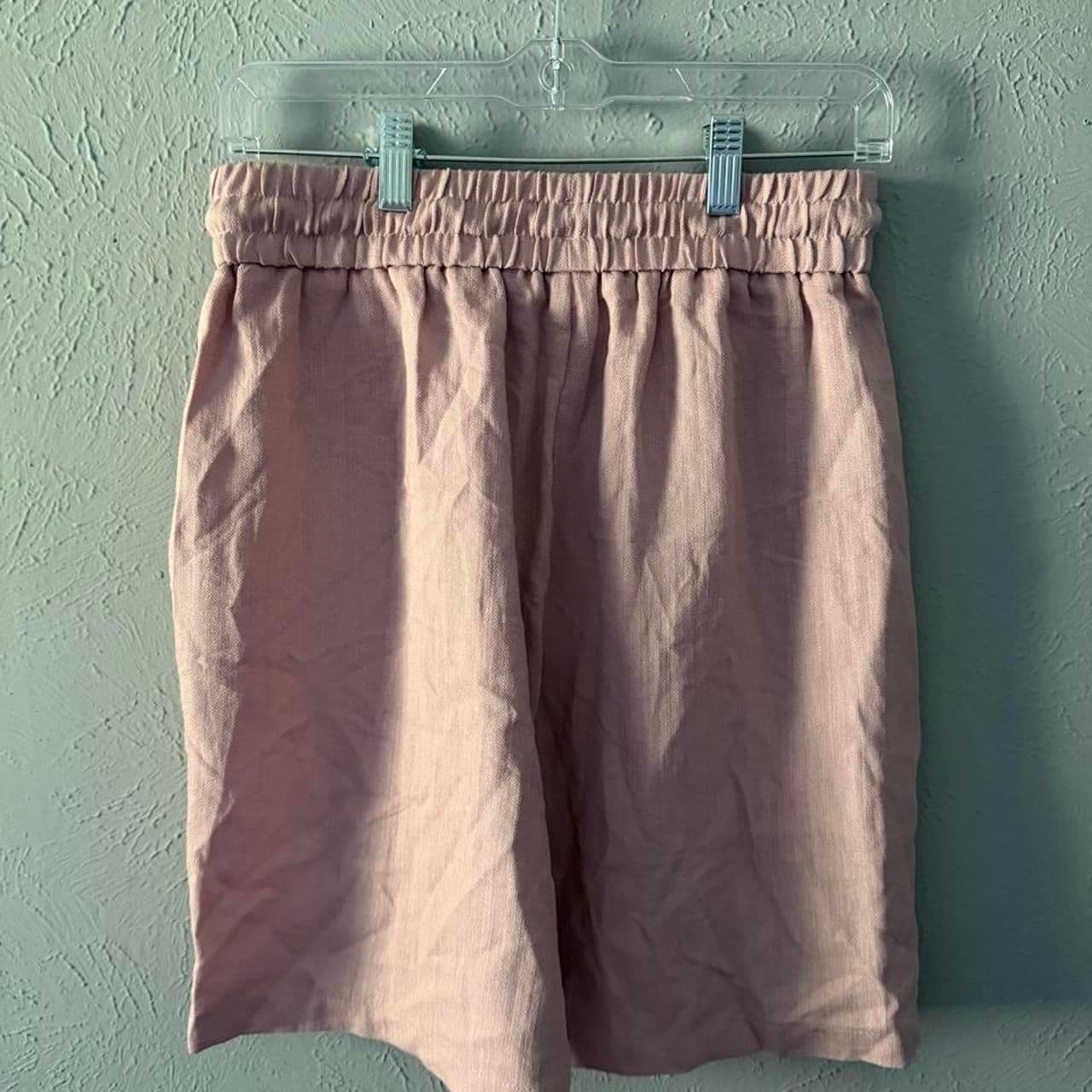 Halara pink linen shorts - Thumbnail 2