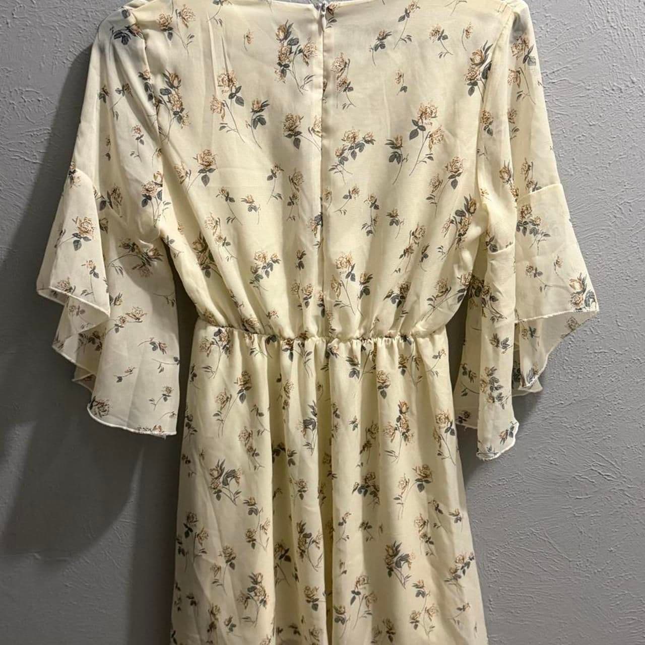 Cotton-traders Women's Cream and Yellow Dress - Thumbnail 2