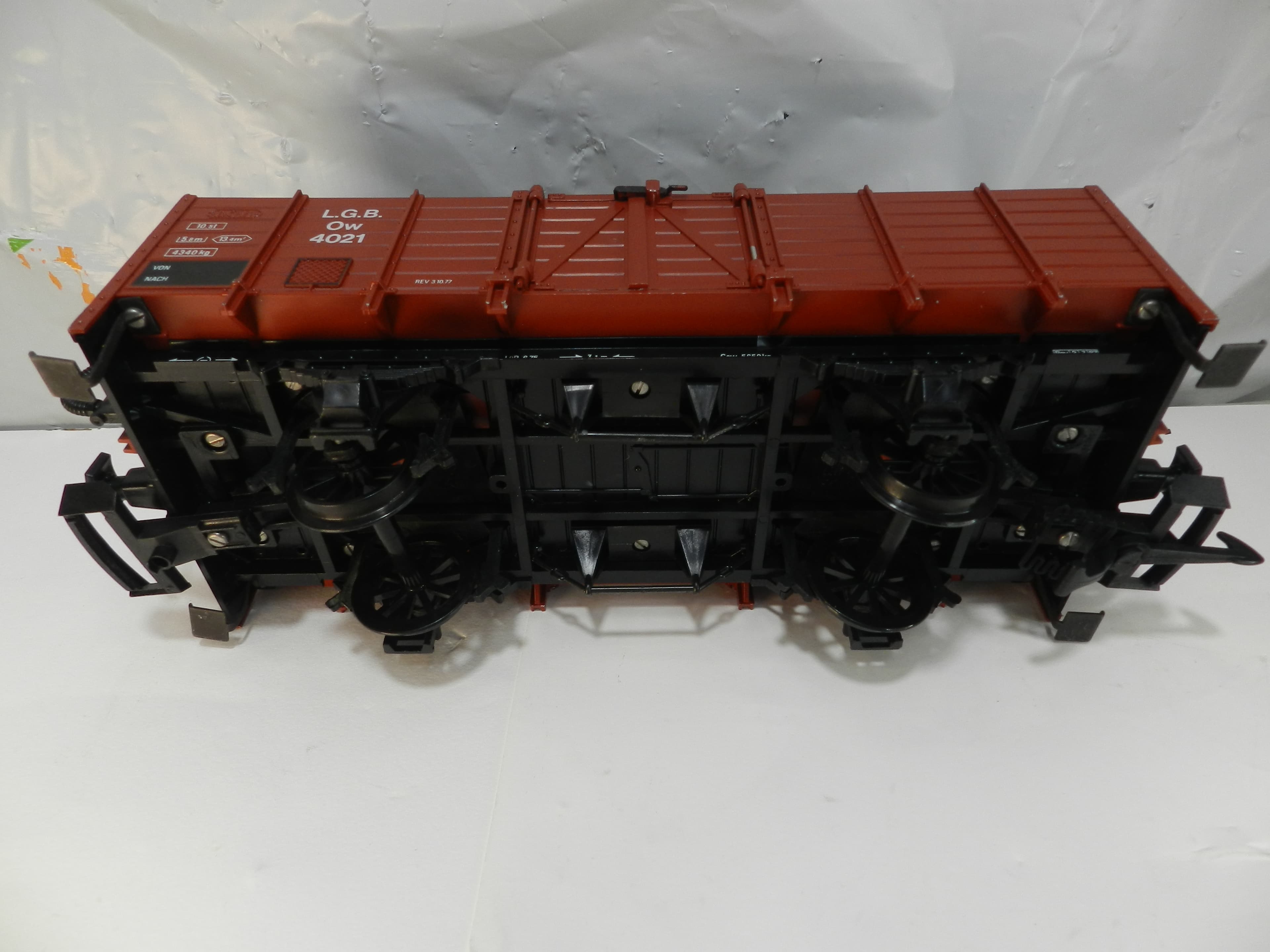 LGB 4021 High Side Gondola Train Car G Scale with operating Doors (P81K) - Thumbnail 7