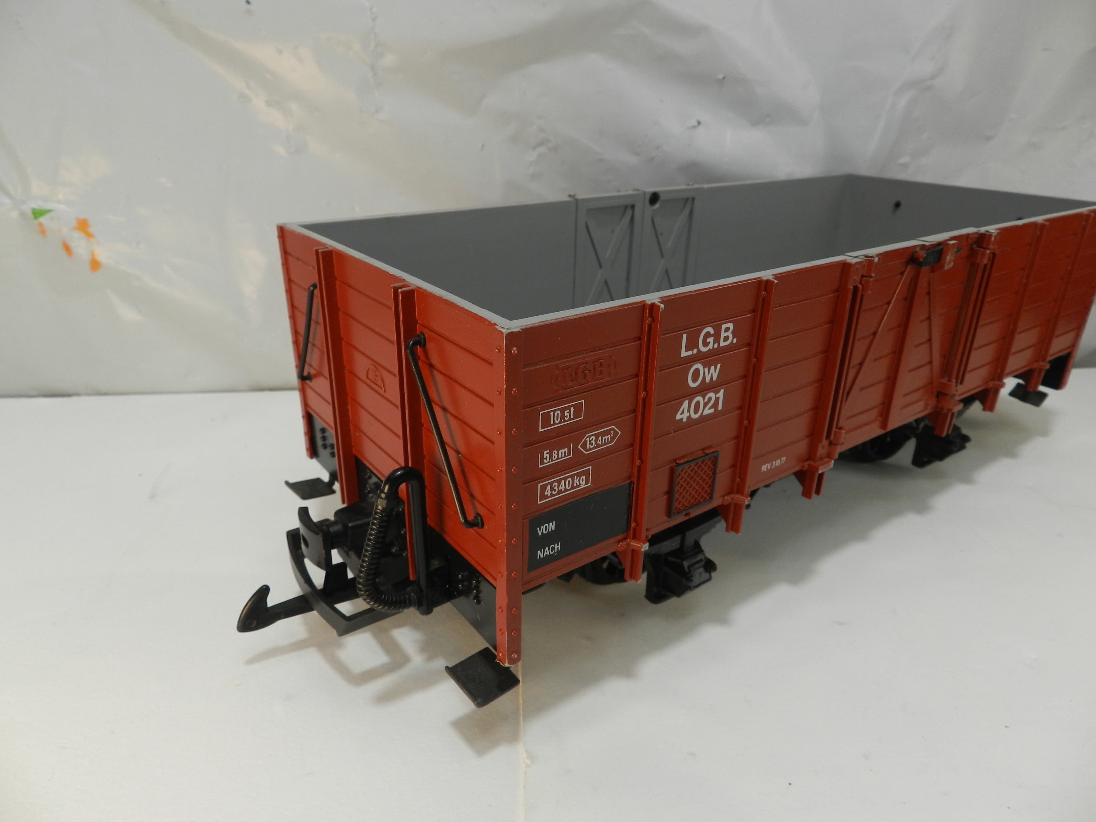 LGB 4021 High Side Gondola Train Car G Scale with operating Doors (P81K) - Thumbnail 3