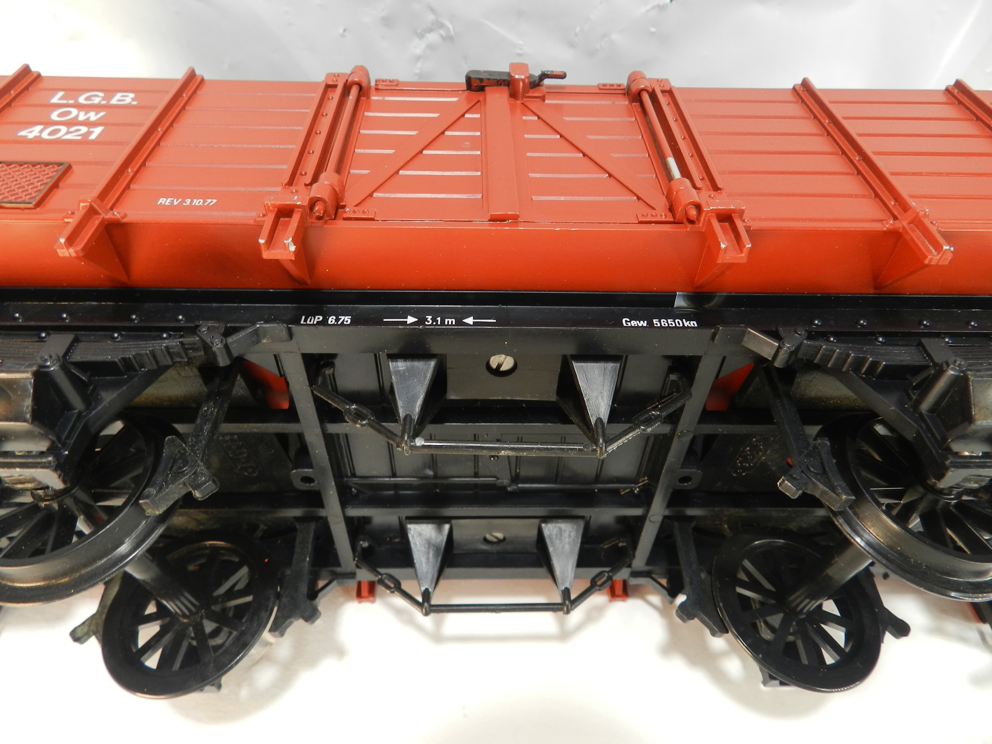 LGB 4021 High Side Gondola Train Car G Scale with operating Doors (P81K) - Thumbnail 11