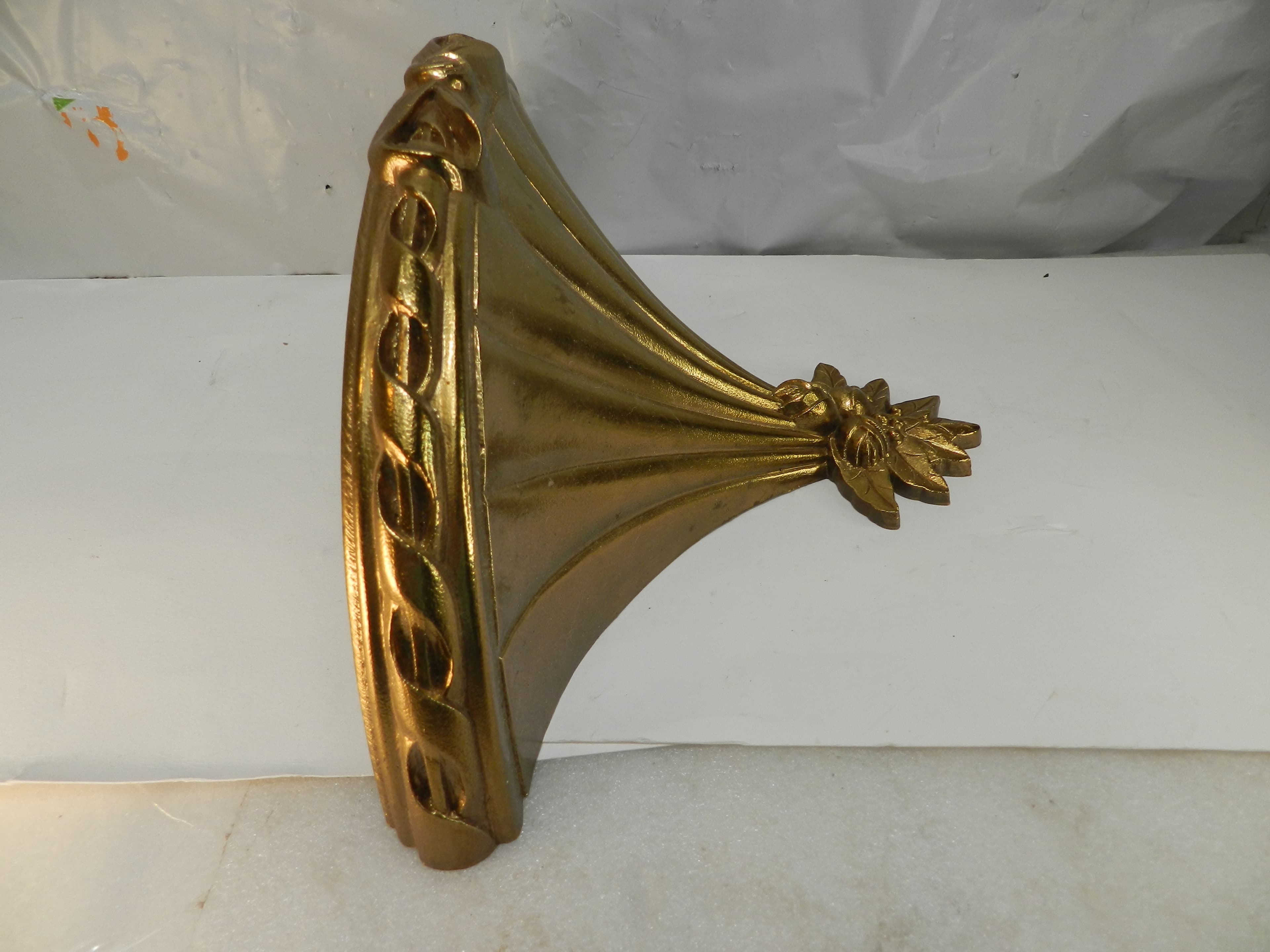 Vtg 90's Home Interiors Burwood Gold Floral Ornate Plastic Wall Shelf #3120 P82J - Thumbnail 4