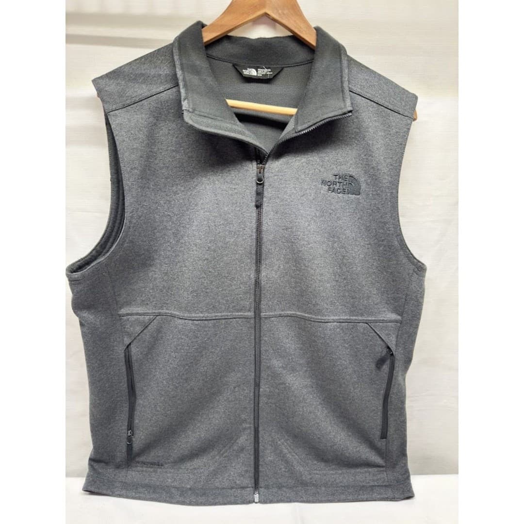 The North Face Men's Gray Full Zip Vest w/ Zipped Pockets, Size M Regular Fit