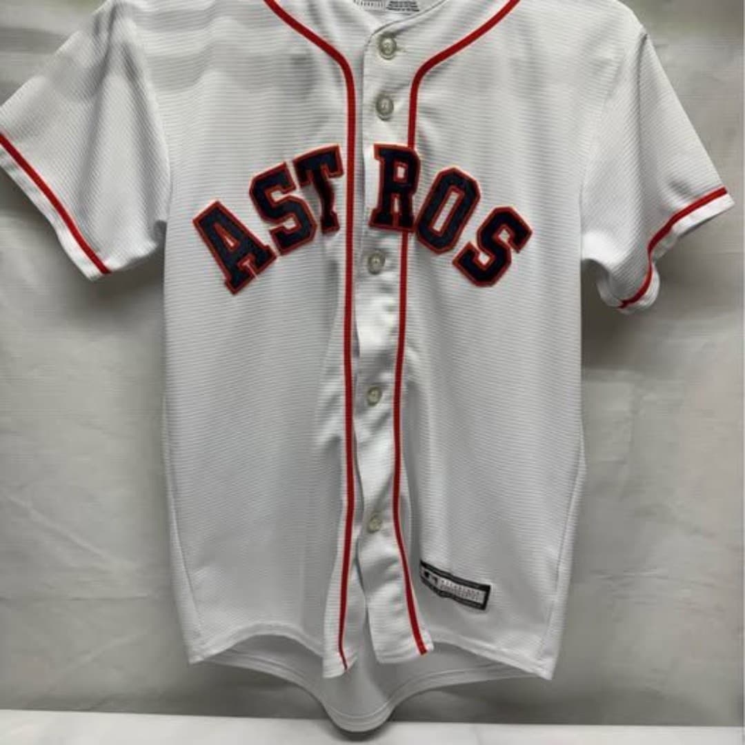 Houston Astros Jersey Boys Medium 10-12 White Baseball Bregman 2