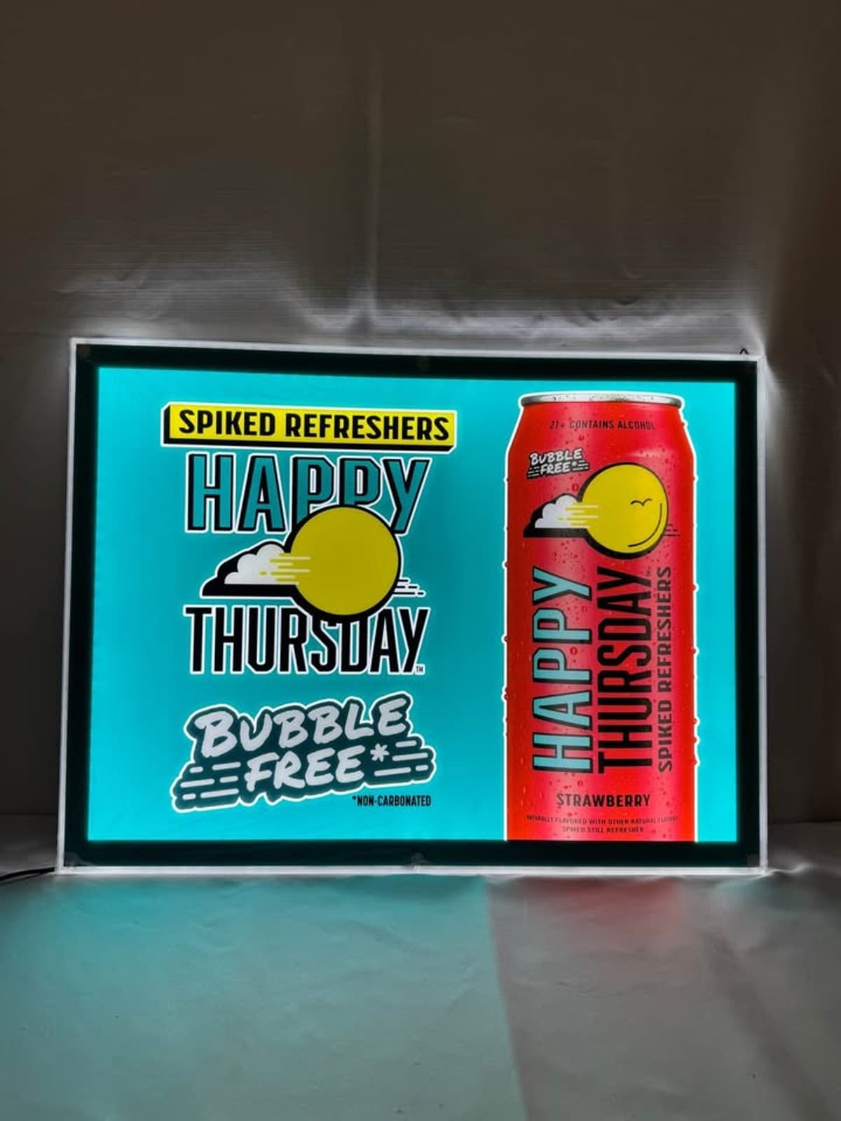 24”x18” Man Cave Happy Thursday Spiked Refreshers LED Sign Brand New