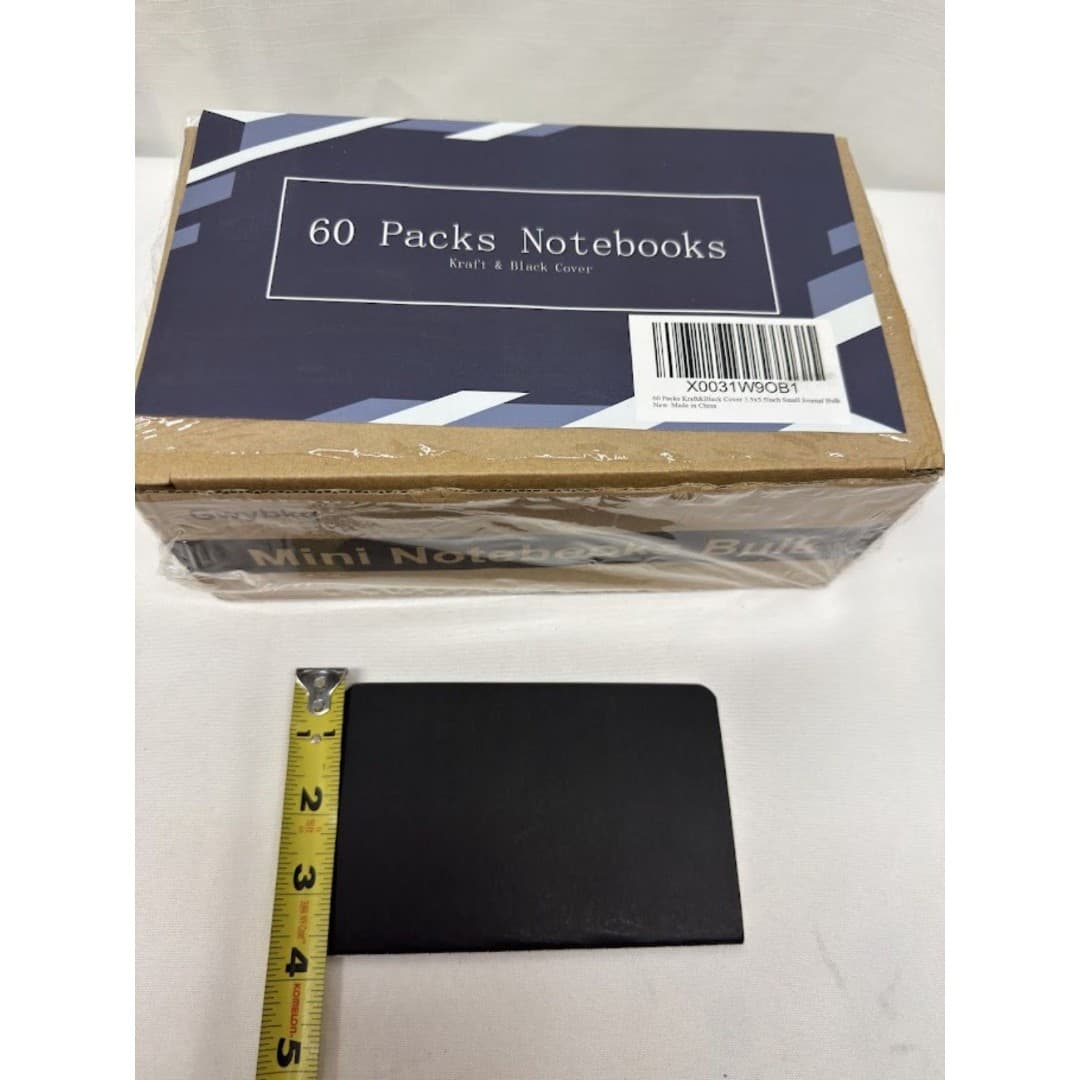 60 Pack Kraft Pocket Notebooks Bulk, 3.5 X 5.5 Inches NEW - Thumbnail 3