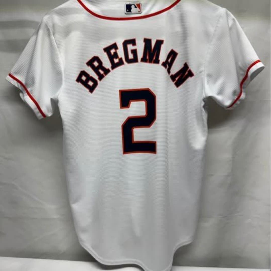 Houston Astros Jersey Boys Medium 10-12 White Baseball Bregman 2 - Thumbnail 2