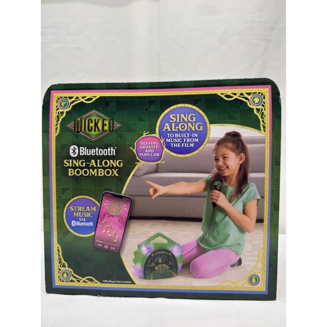 eKids Wicked Karaoke Microphone with Bluetooth Speaker and Built in Music - Thumbnail 2