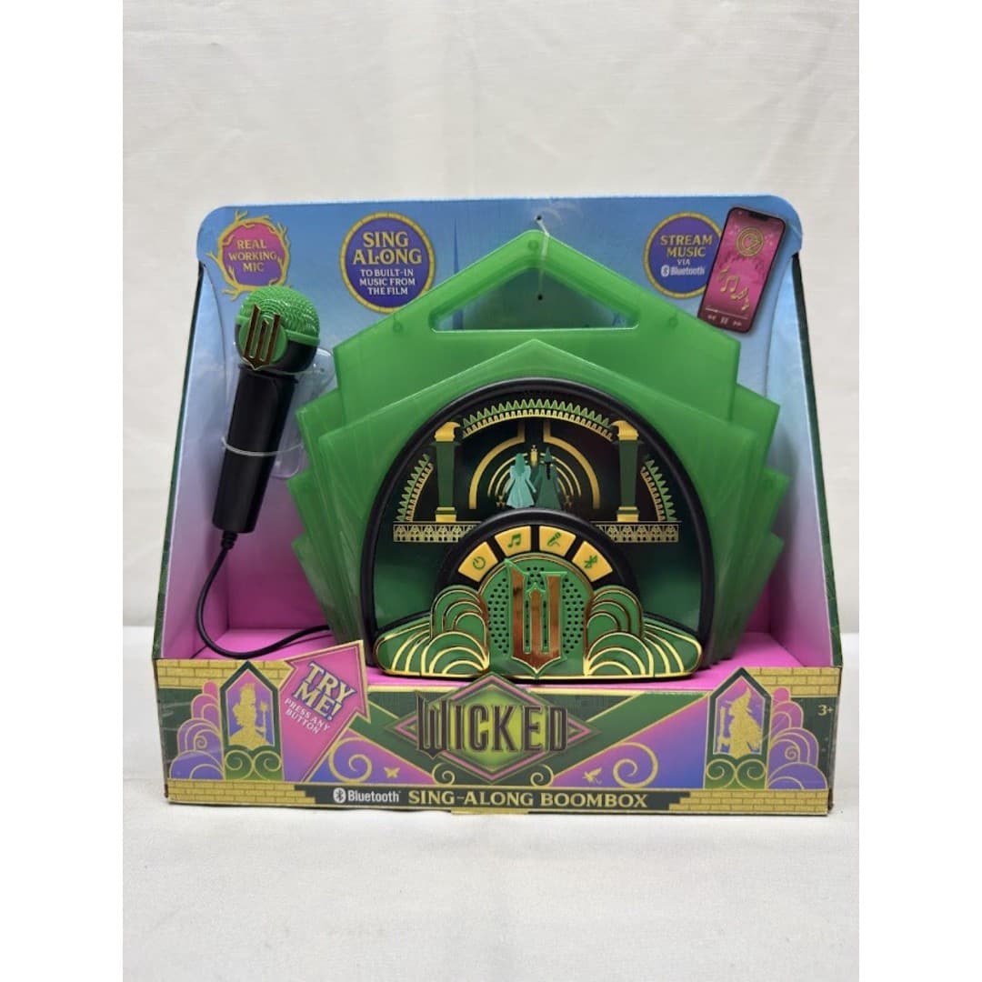 eKids Wicked Karaoke Microphone with Bluetooth Speaker and Built in Music