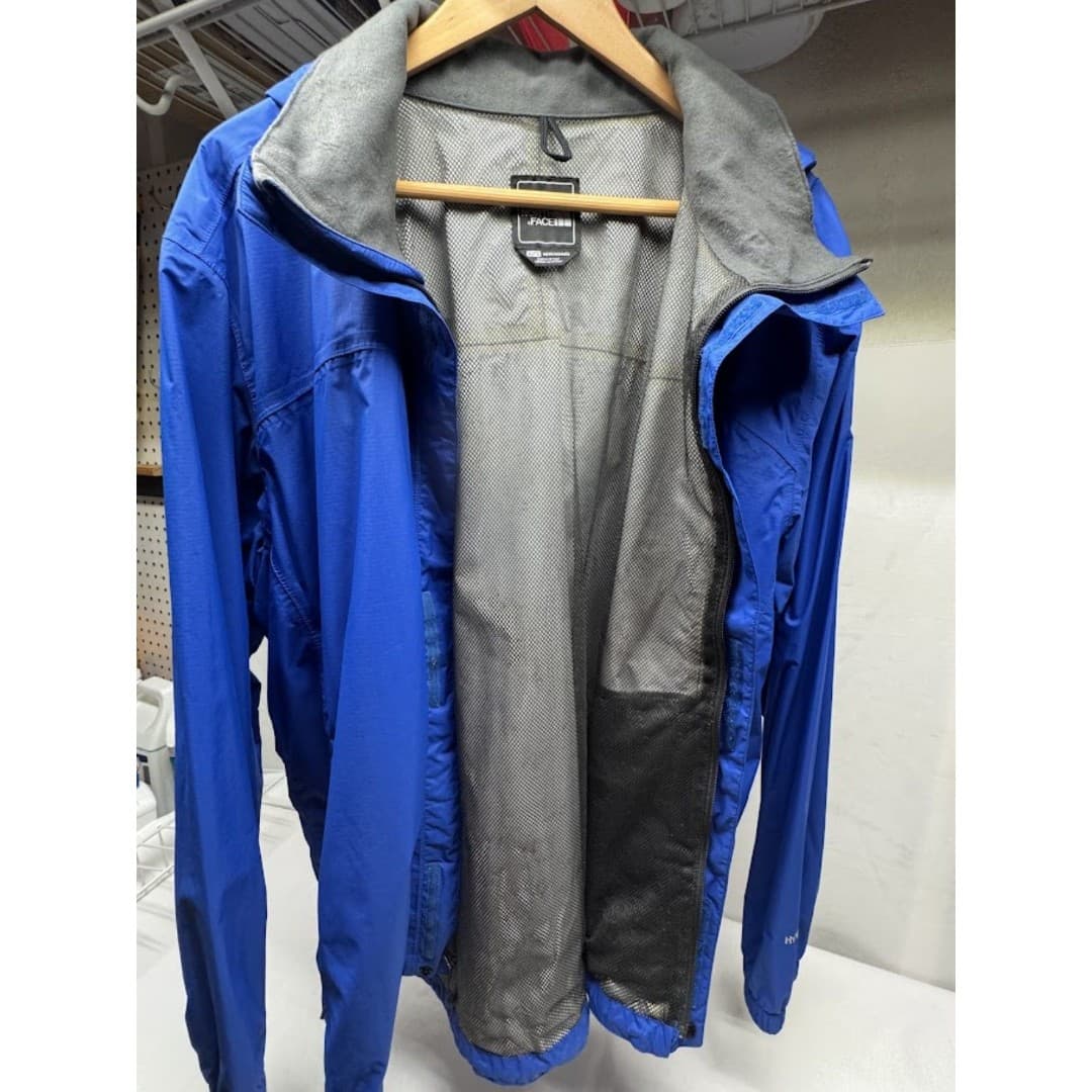 The North Face HyVent Jacket Mens X Large Blue Waterproof Hooded Rain Shell - Thumbnail 4