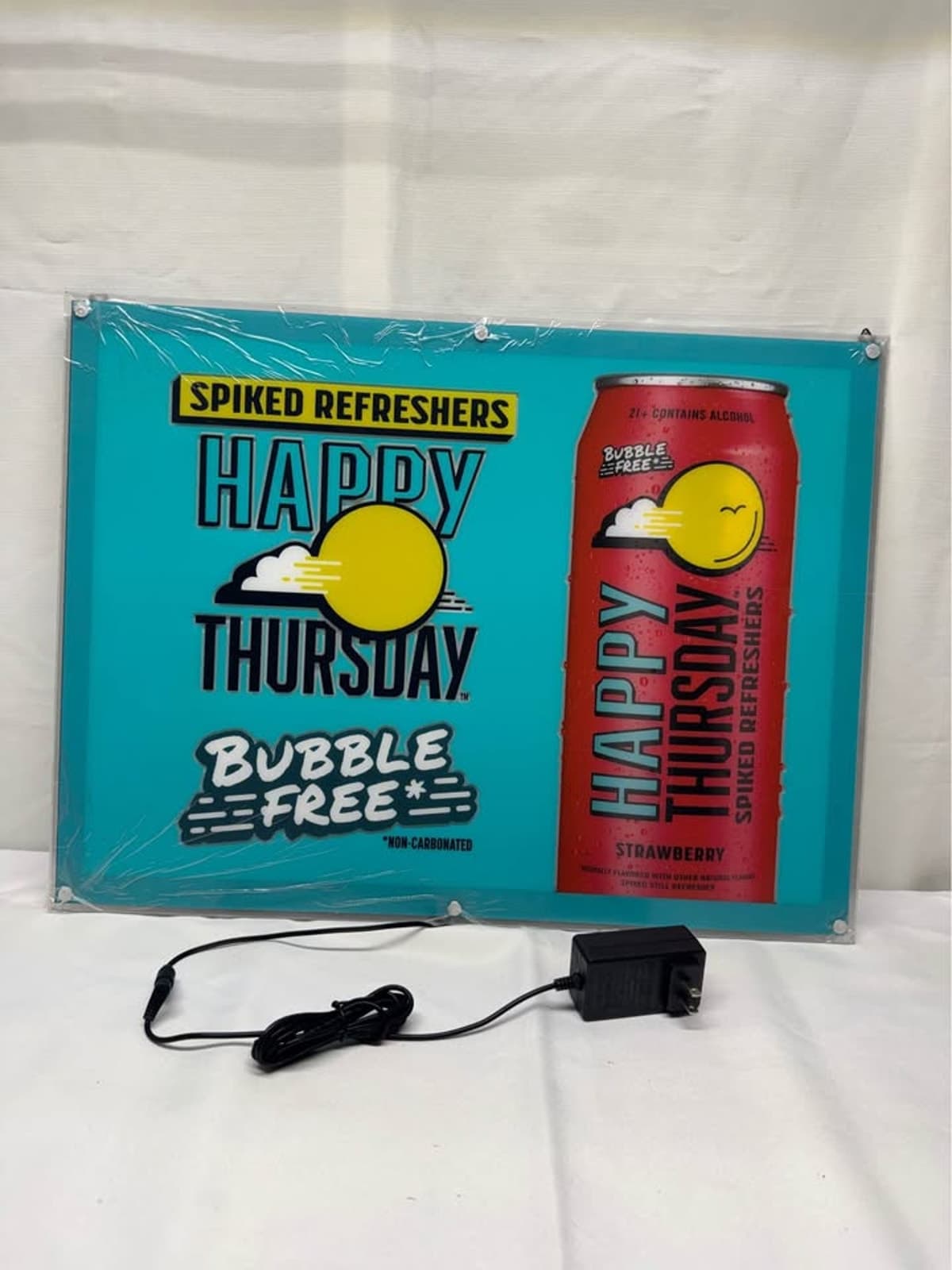 24”x18” Man Cave Happy Thursday Spiked Refreshers LED Sign Brand New - Thumbnail 3
