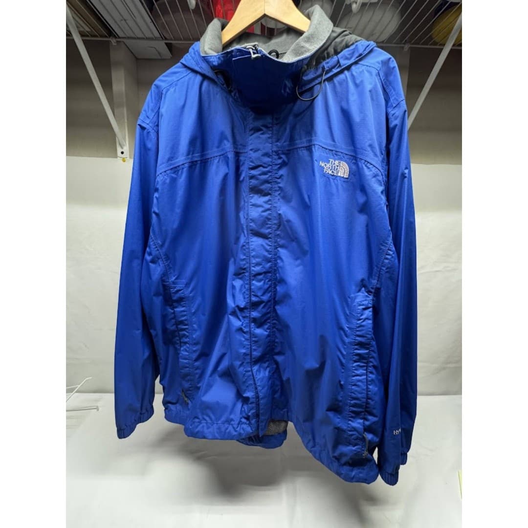 The North Face HyVent Jacket Mens X Large Blue Waterproof Hooded Rain Shell - Thumbnail 2