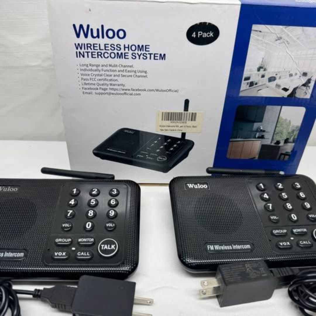 Wuloo Wireless Intercom 4 Pack